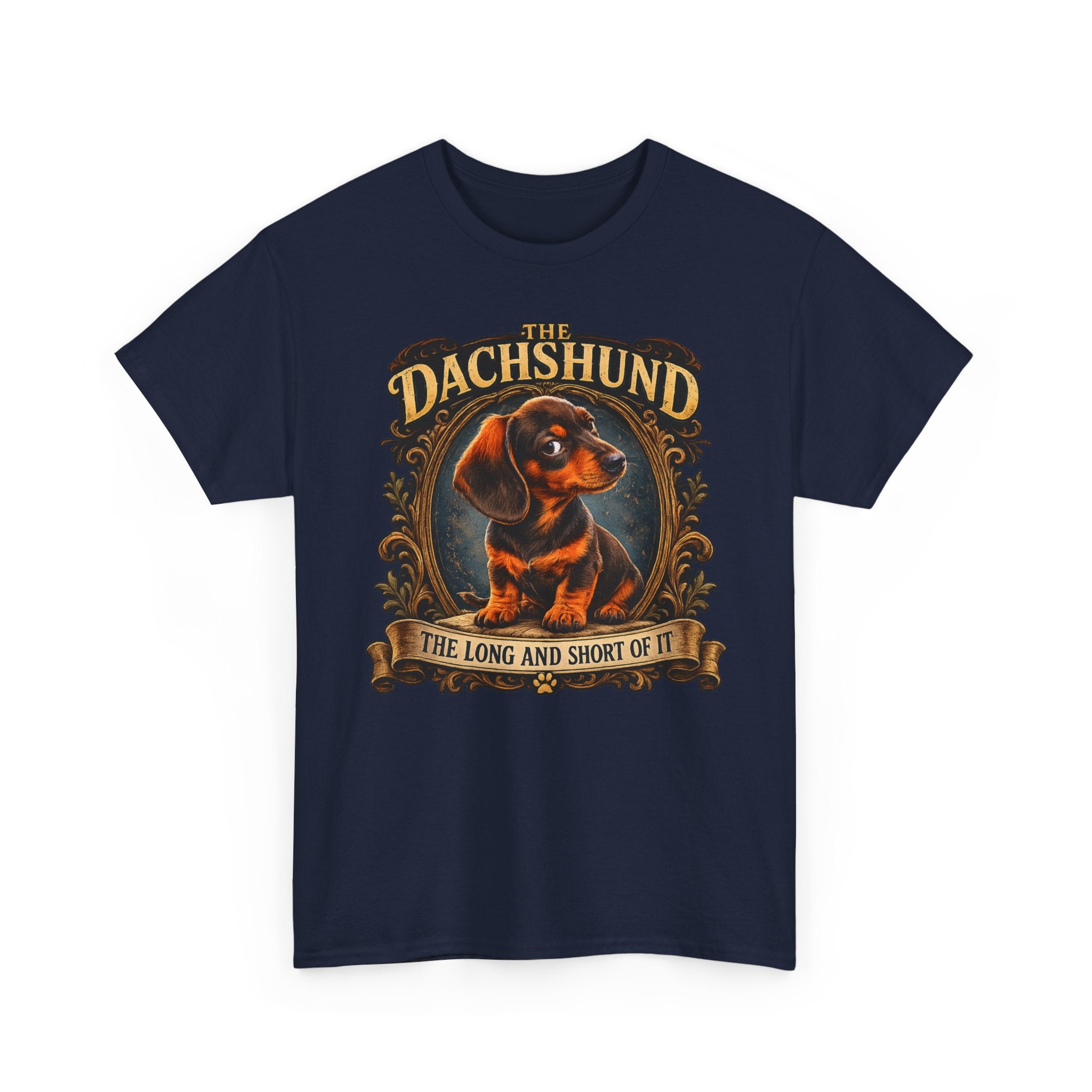 Dachshund Tee - "The Long and Short of It" Vintage Dog T-Shirt