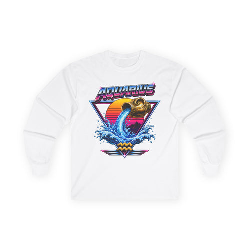 Aquarius Retro Wave Long Sleeve Tee
