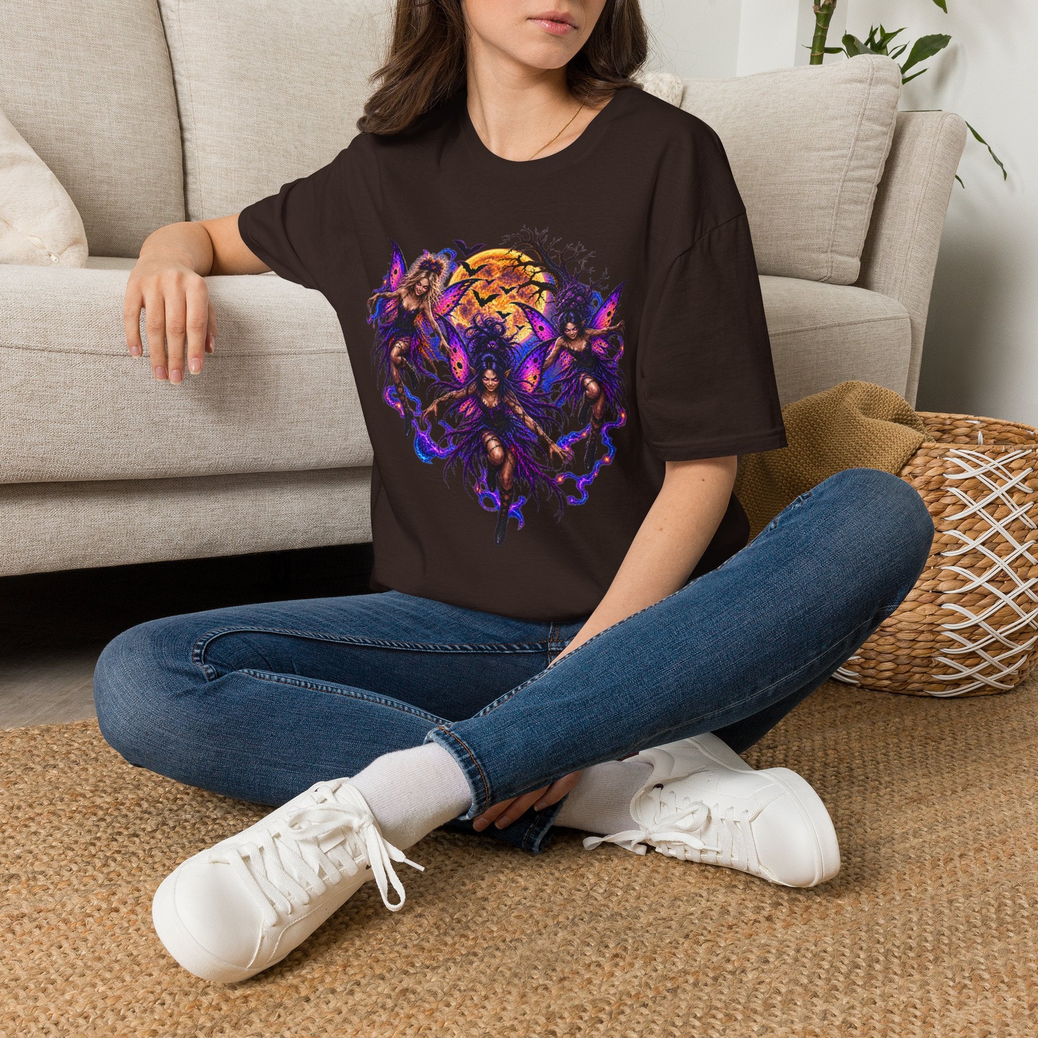 Fairy Moon Tee — Mystical Butterfly Faeries Graphic T-Shirt
