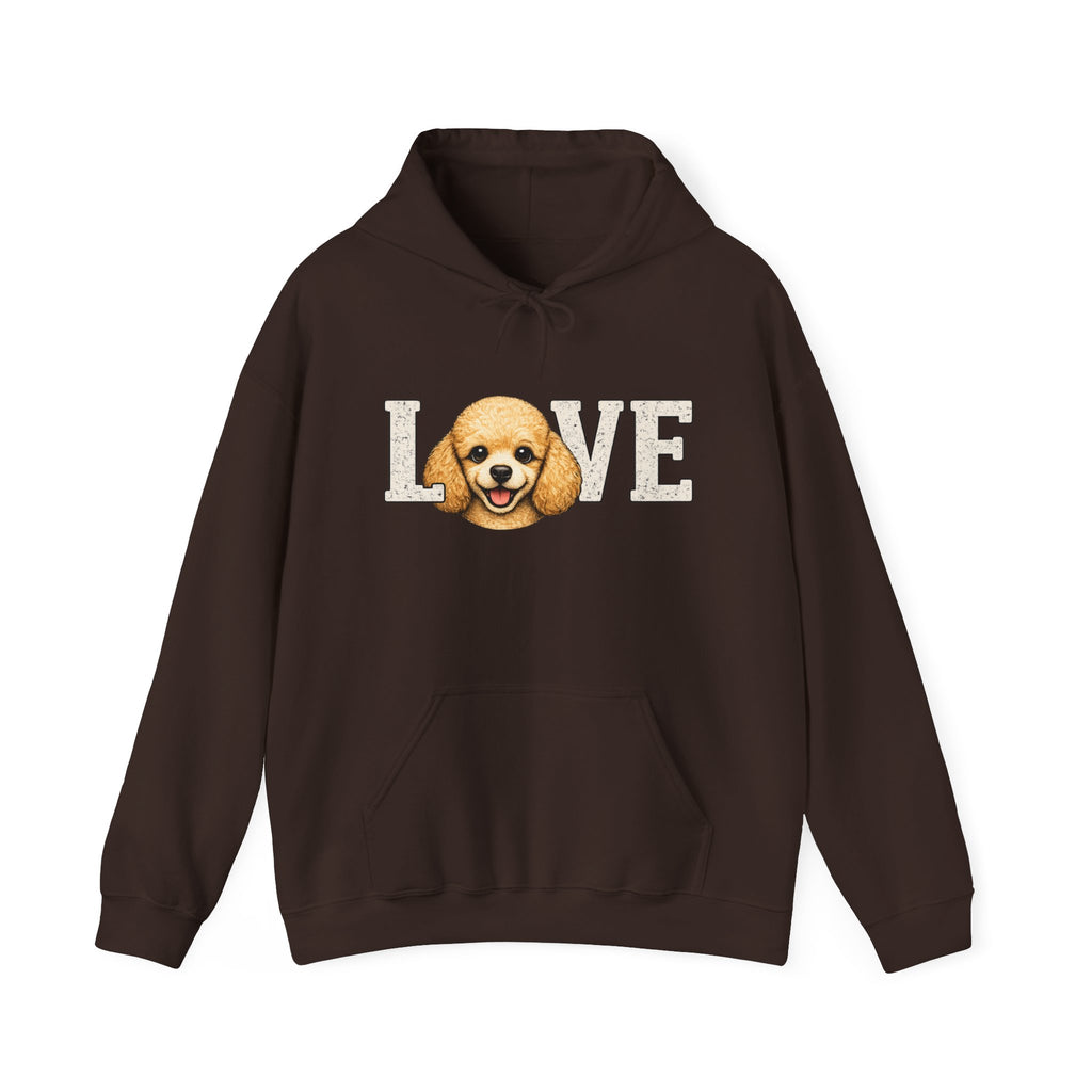 Poodle Love Hoodie – Cute Poodle Face "LOVE" Sweatshirt