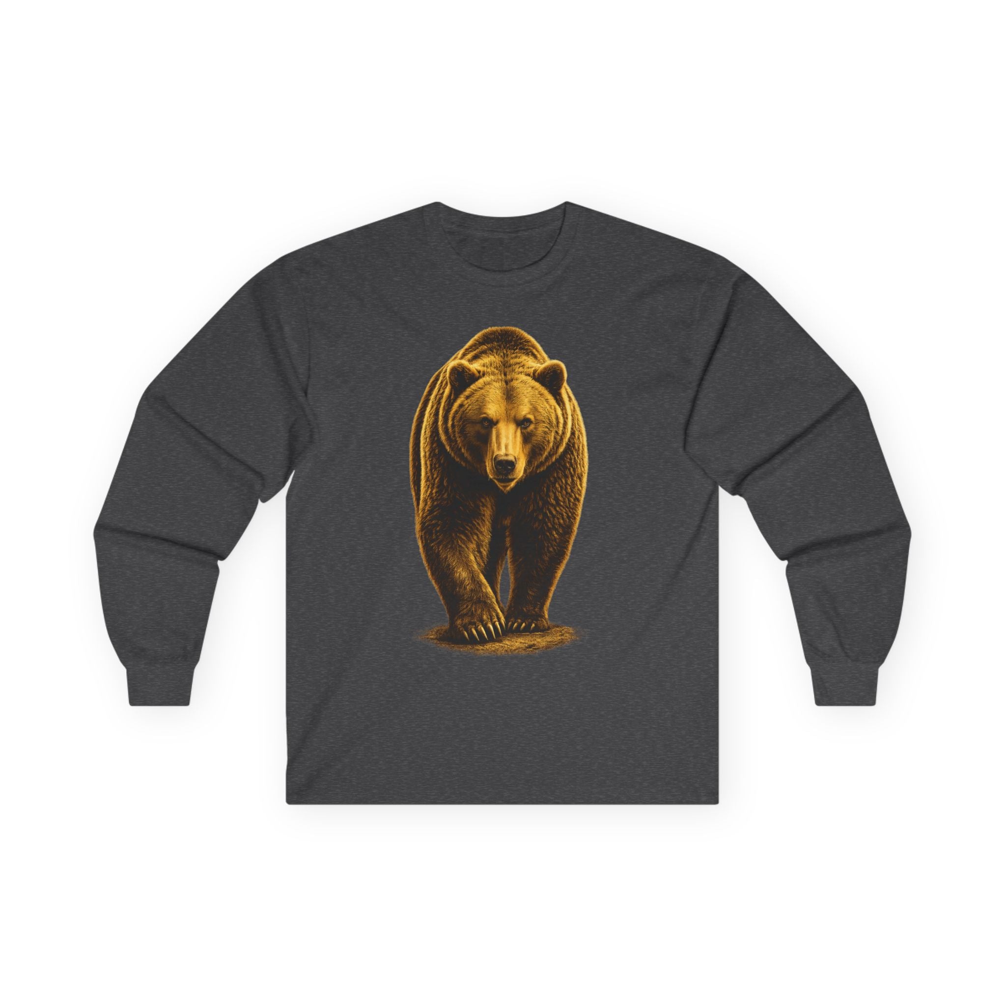 Grizzly Bear Front Graphic Long Sleeve Tee