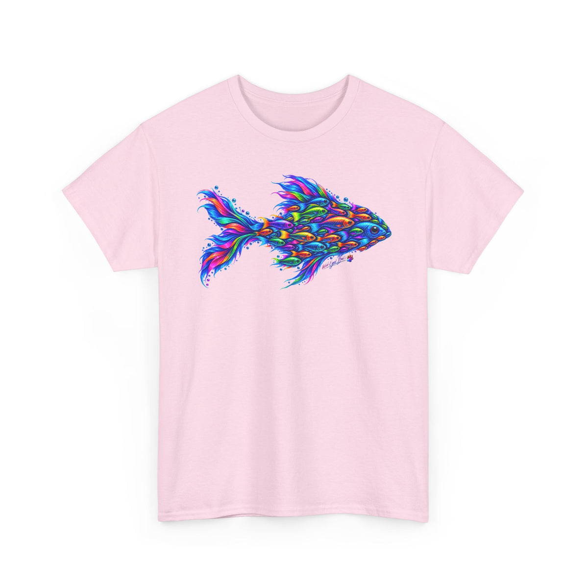 Colorful Fish Graphic Tee — Vibrant Ocean Art T-Shirt