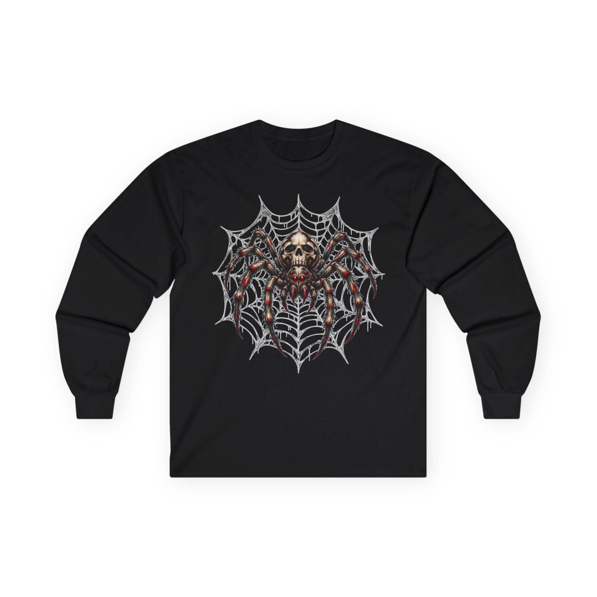 Spider Skull Web Long Sleeve Tee