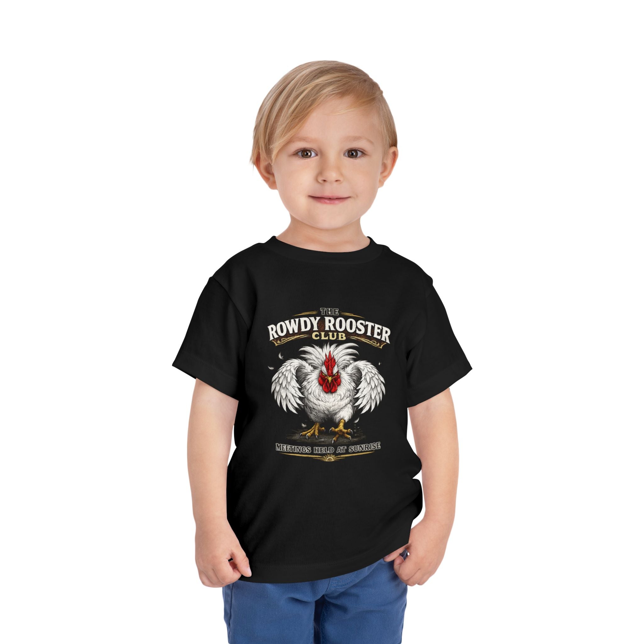 Rowdy Rooster Club Toddler Tee — Cute Rooster Graphic Shirt for Kids