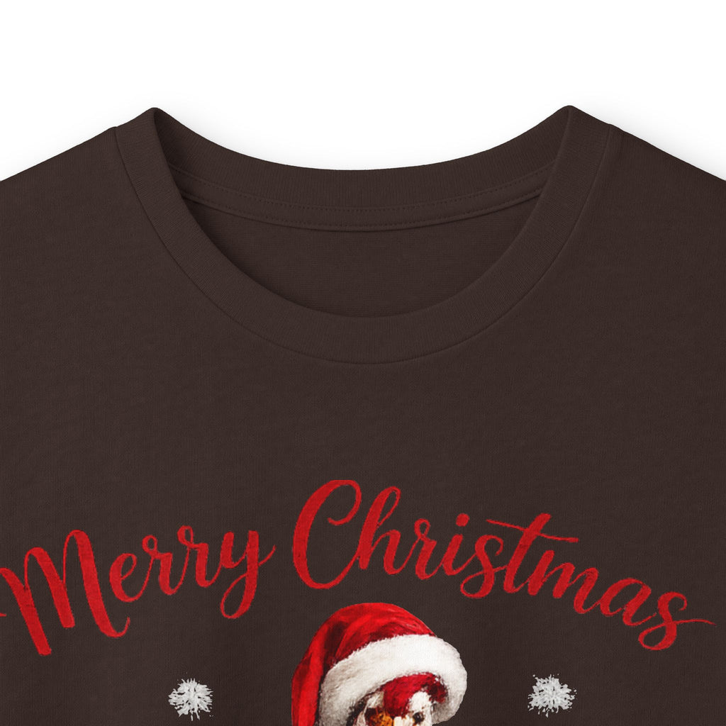 Christmas Rooster Long Sleeve Tee — “Merry Christmas” Holiday Duck with Scarf & Gifts