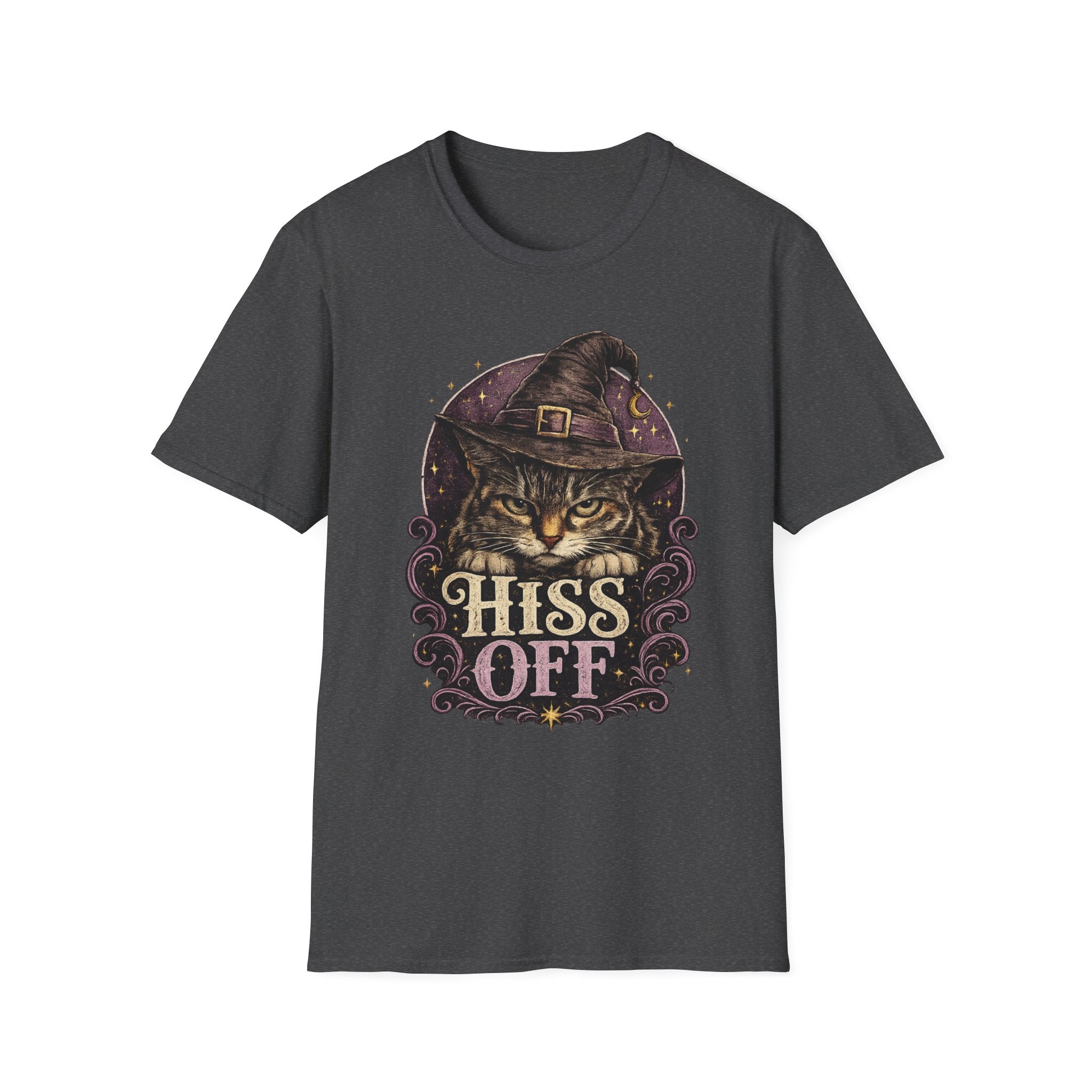 Hiss Off Witch Cat T-Shirt — Halloween Witchy Cat Tee