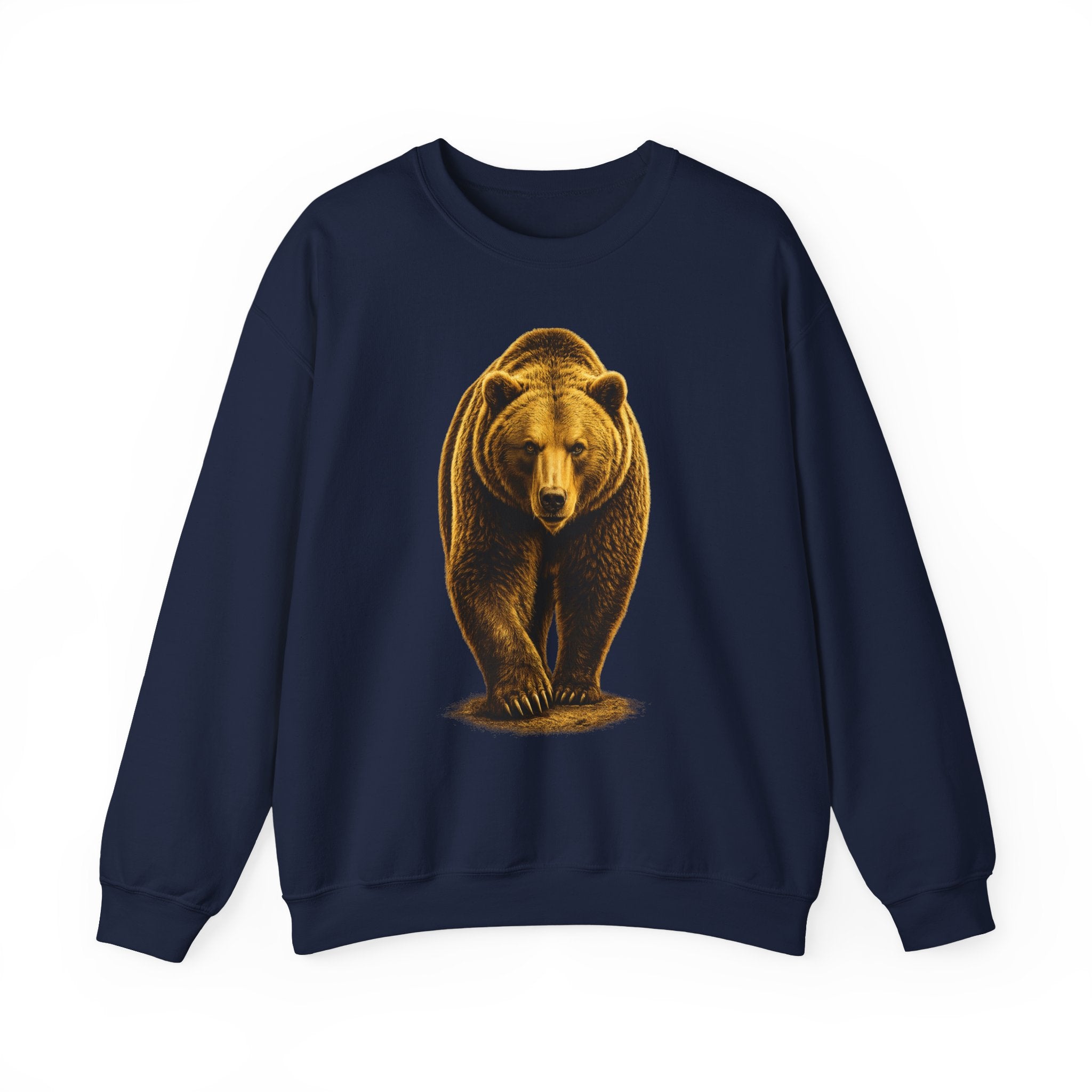 Grizzly Bear Crewneck Sweatshirt — Vintage Wildlife Graphic