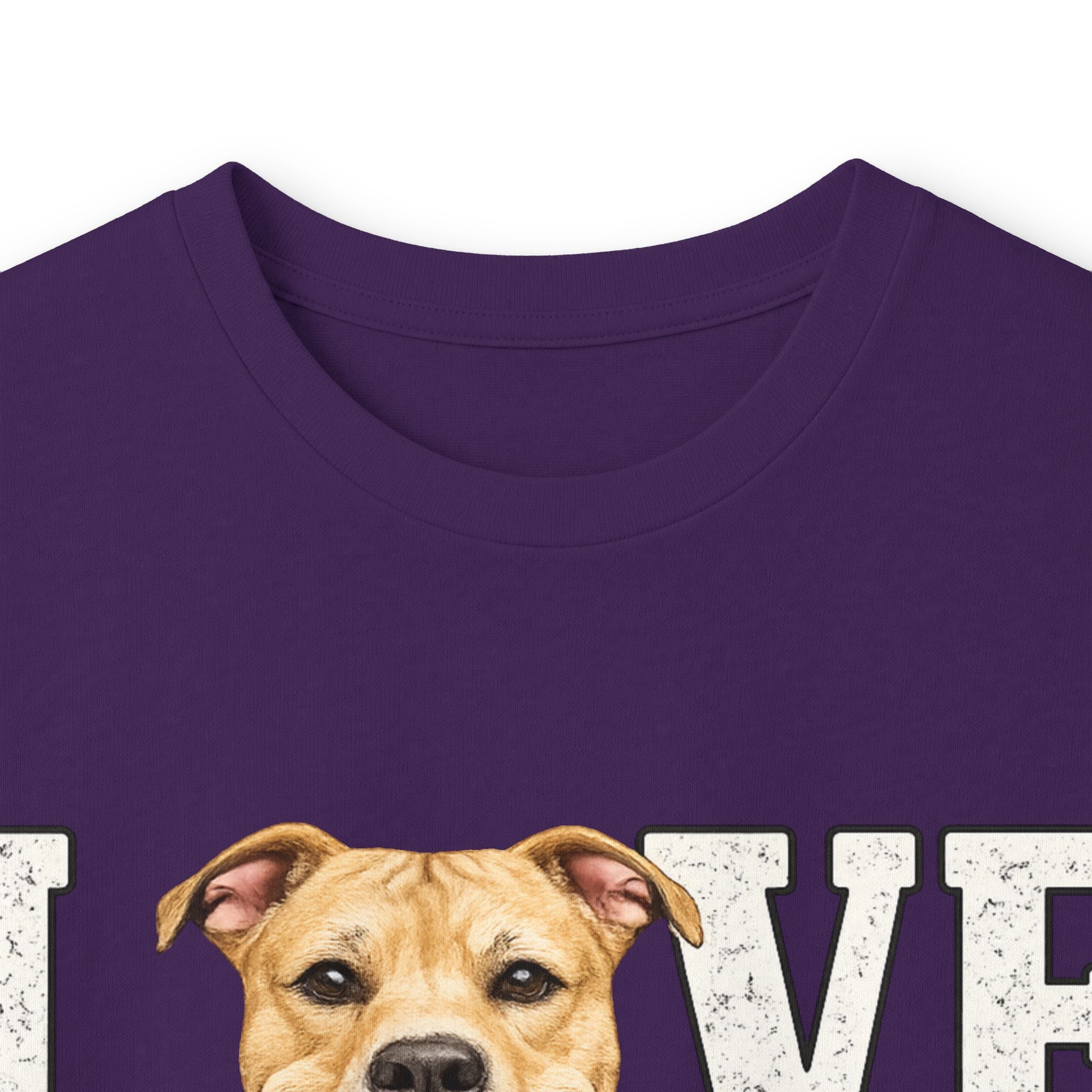 Love Dog Long Sleeve Tee — Cute Pet Portrait "LOVE" Shirt