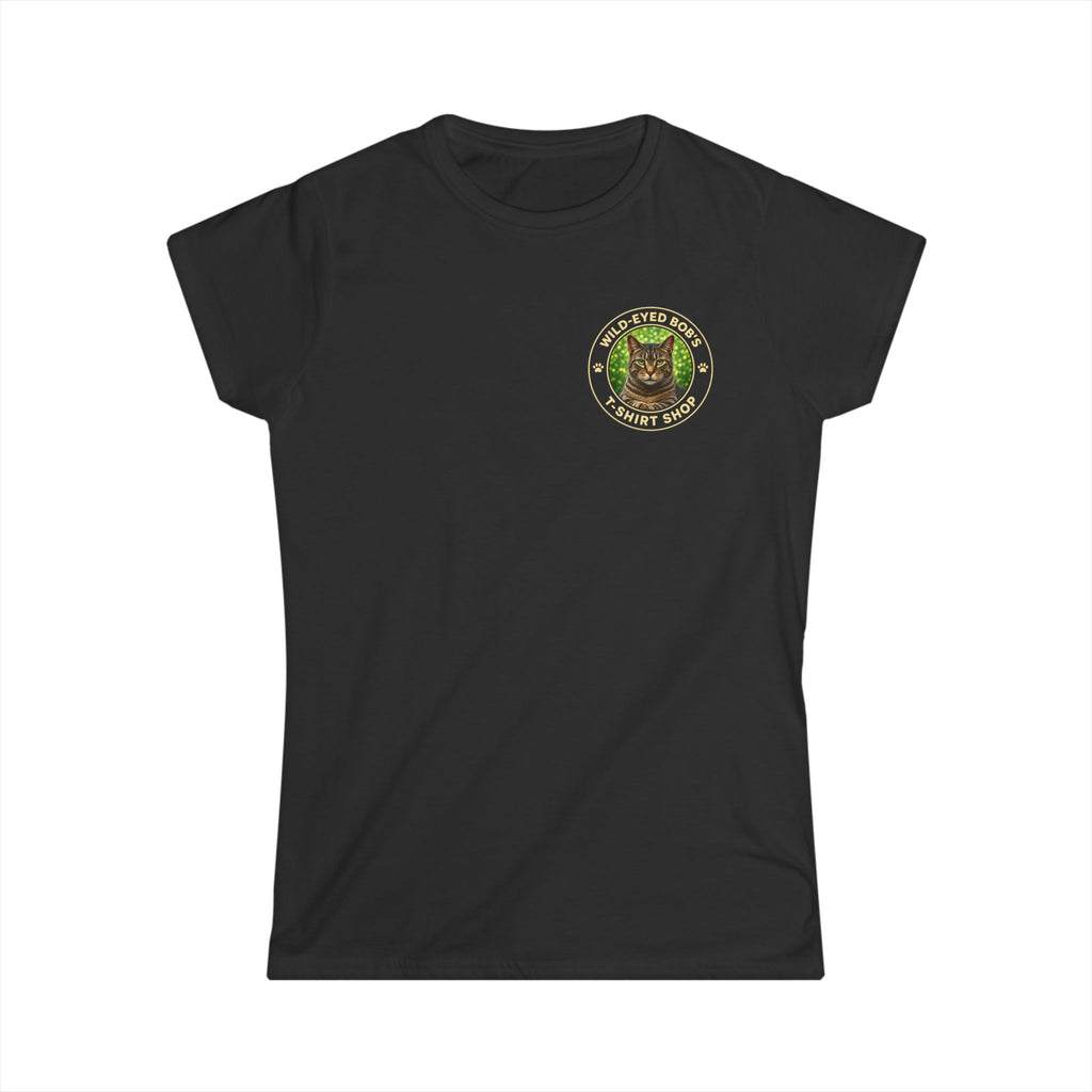 "Wild-Eyed Bob's T-Shirt Shop" Cat Logo Tee