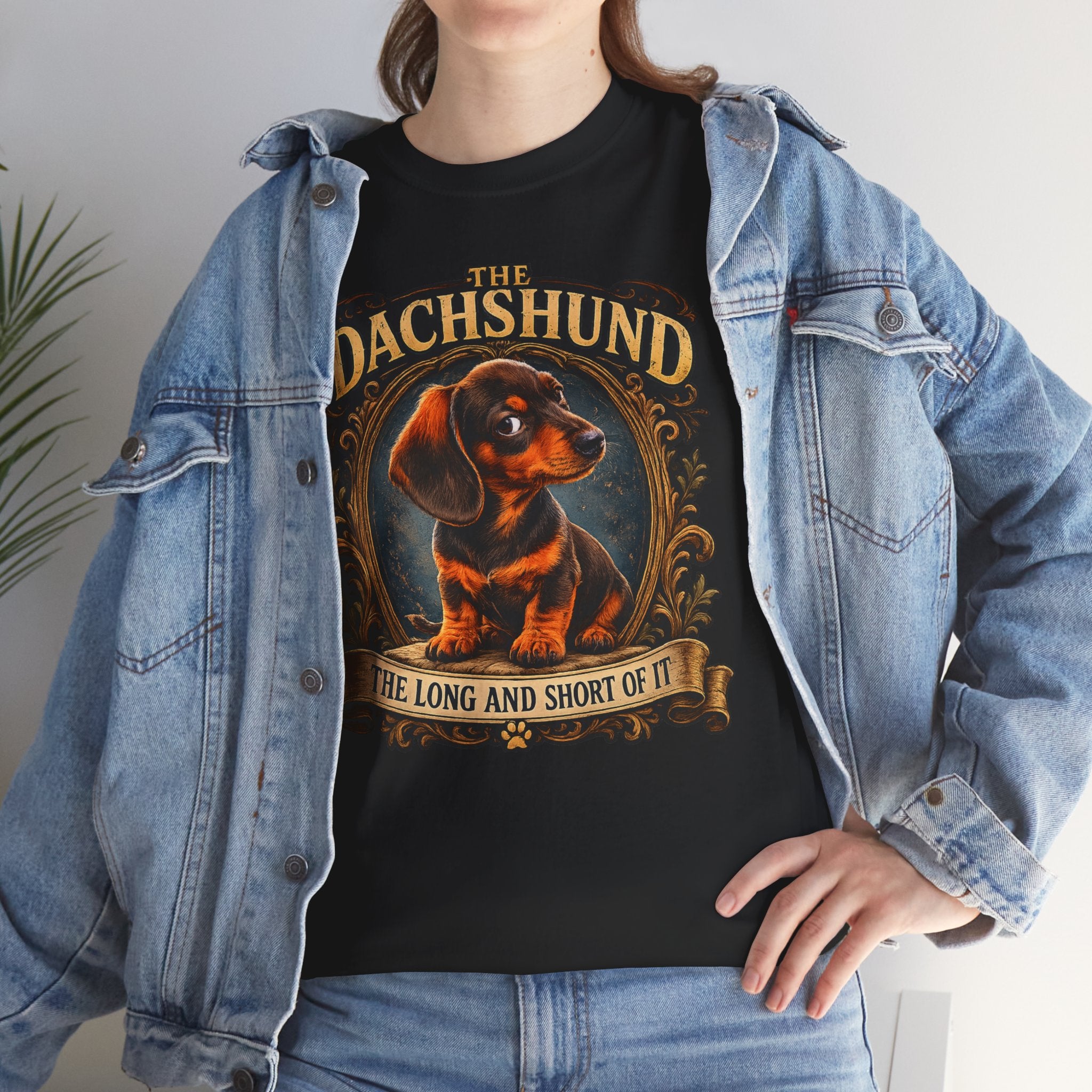 Dachshund Tee - "The Long and Short of It" Vintage Dog T-Shirt