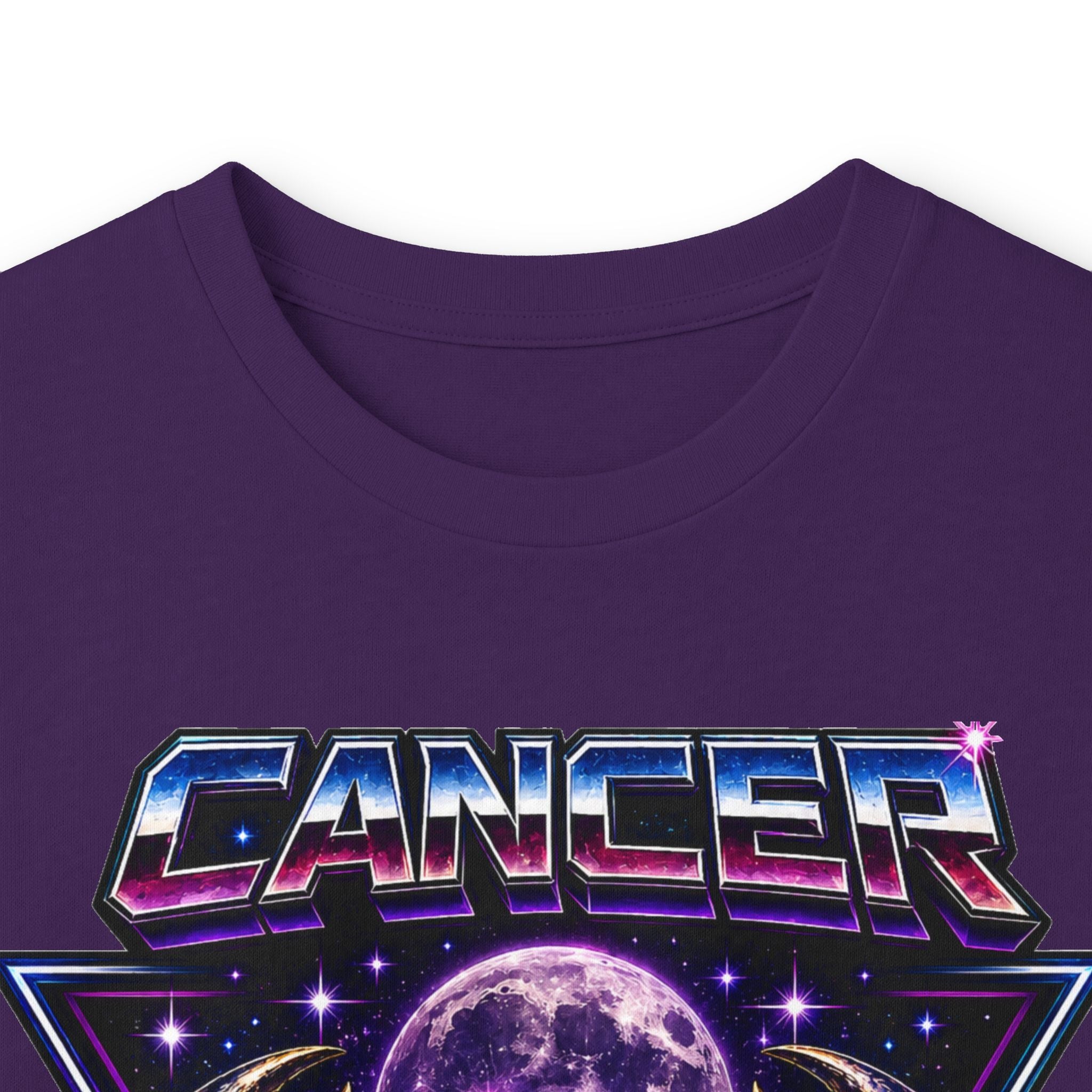 Cosmic Cancer Zodiac Crab Long Sleeve Tee — Retro Space Graphic "Cancer" Zodiac Shirt