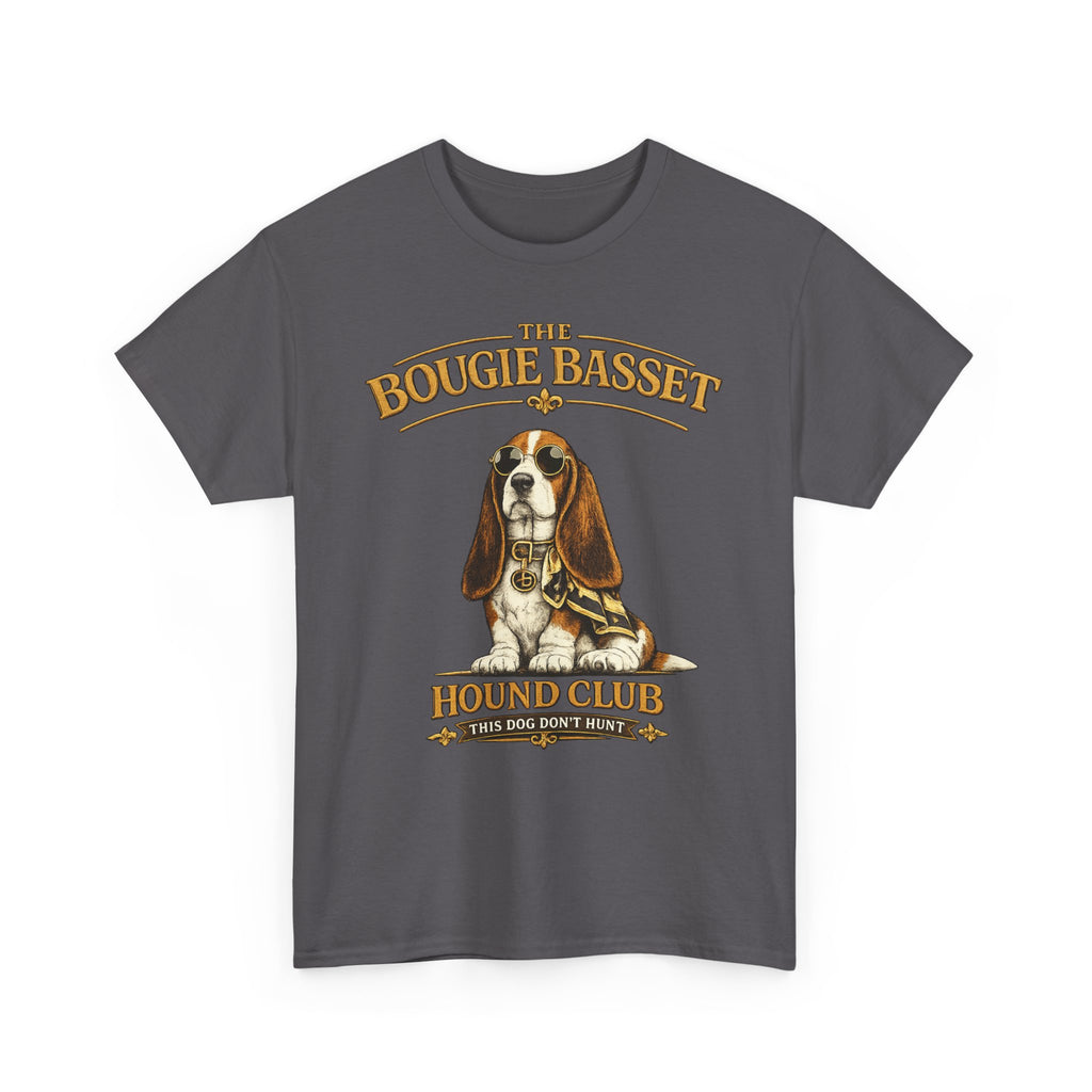 Basset Hound Club T-Shirt – Cute Vintage Basset Hound Graphic Tee " The Bougie Bassett hound Club"