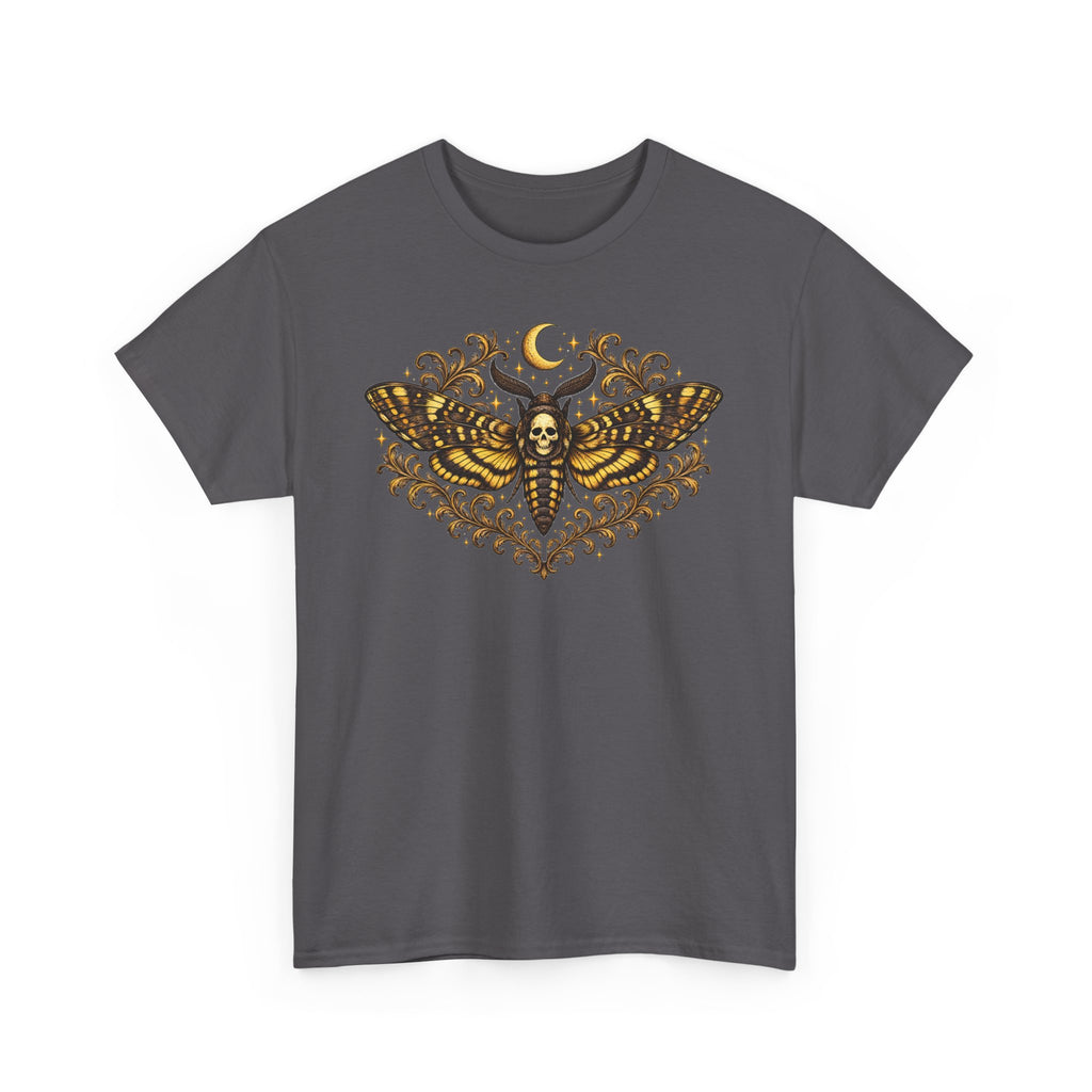 Mystic Moth Tee — Golden Moon, Death Moth Graphic T-Shirt