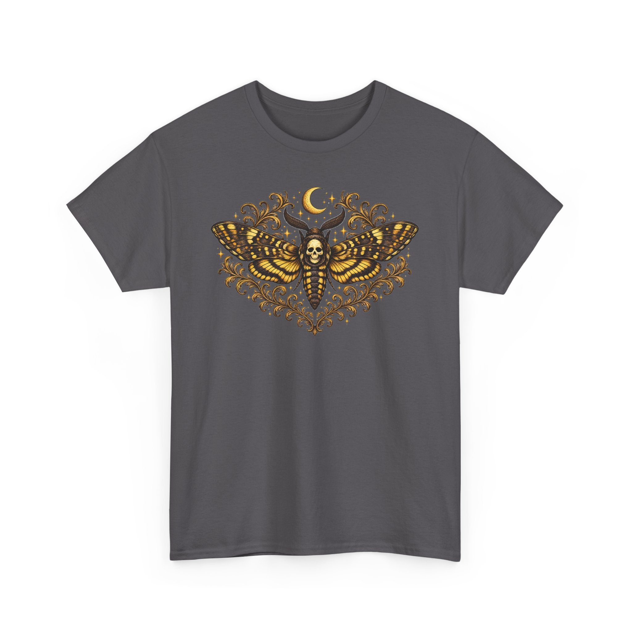Mystic Moth Tee — Golden Moon, Death Moth Graphic T-Shirt