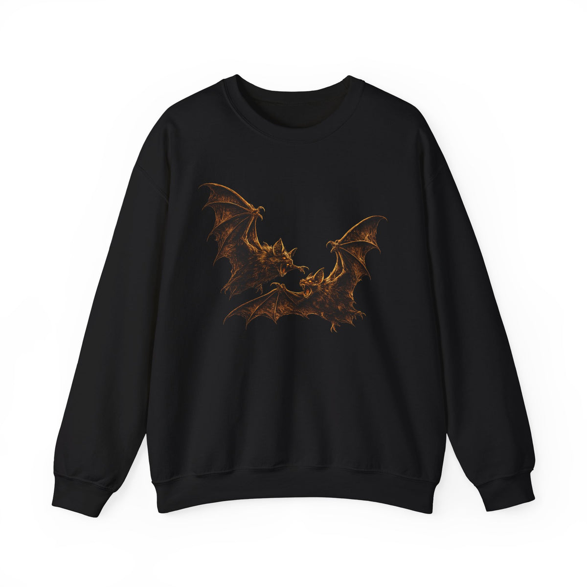 Bat Flight Crewneck Sweatshirt – Bat Battle Goth-holloween Graphic