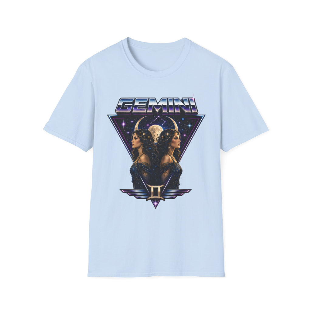 Gemini Zodiac T-Shirt — Retro Twin Constellation Graphic