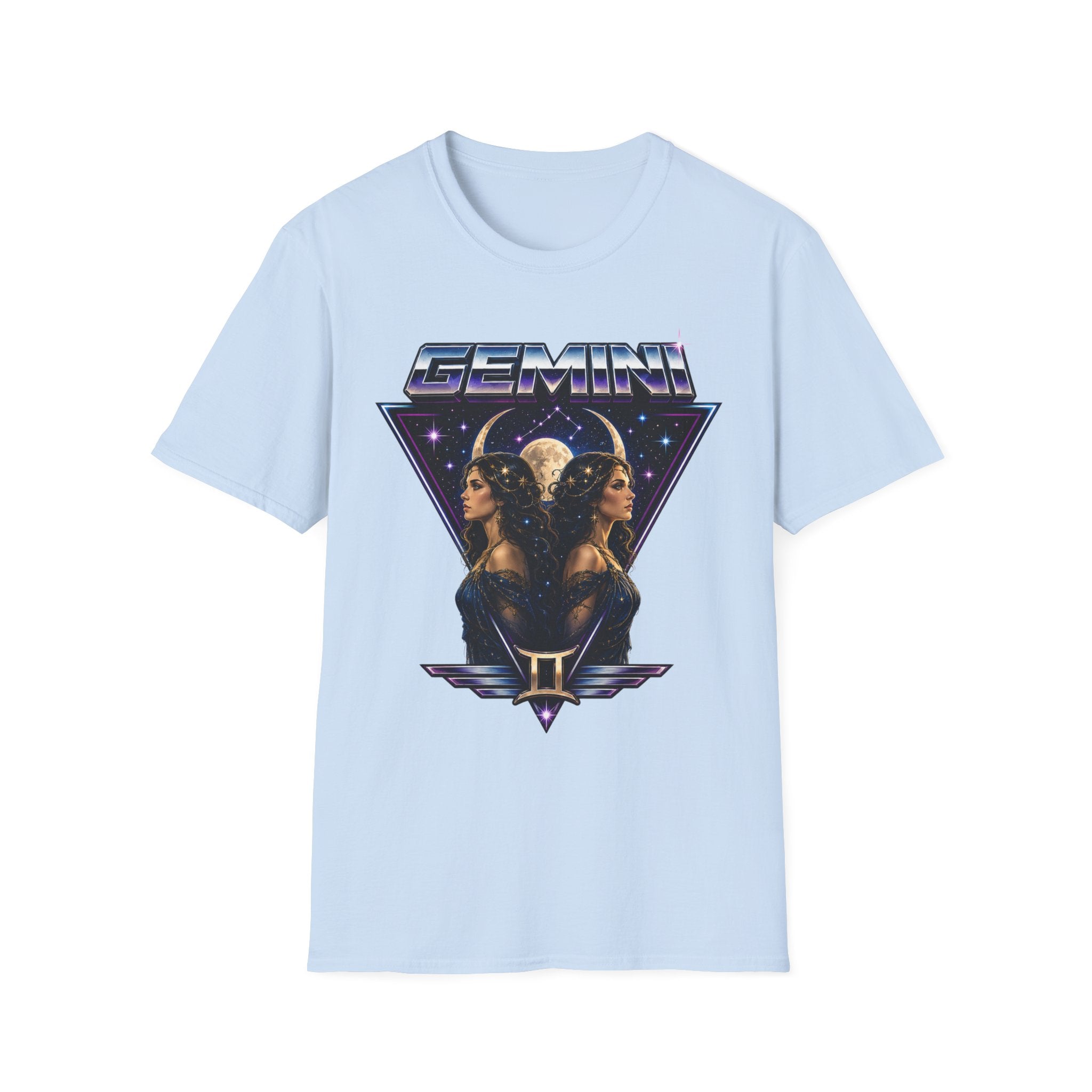 Gemini Zodiac T-Shirt — Retro Twin Constellation Graphic
