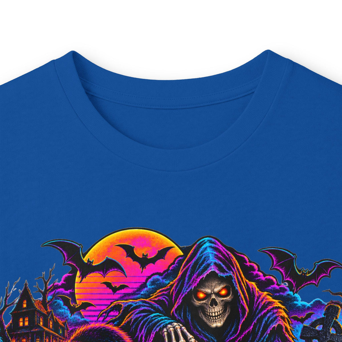 Halloween Grim Reaper Pumpkin retro Long Sleeve Tee