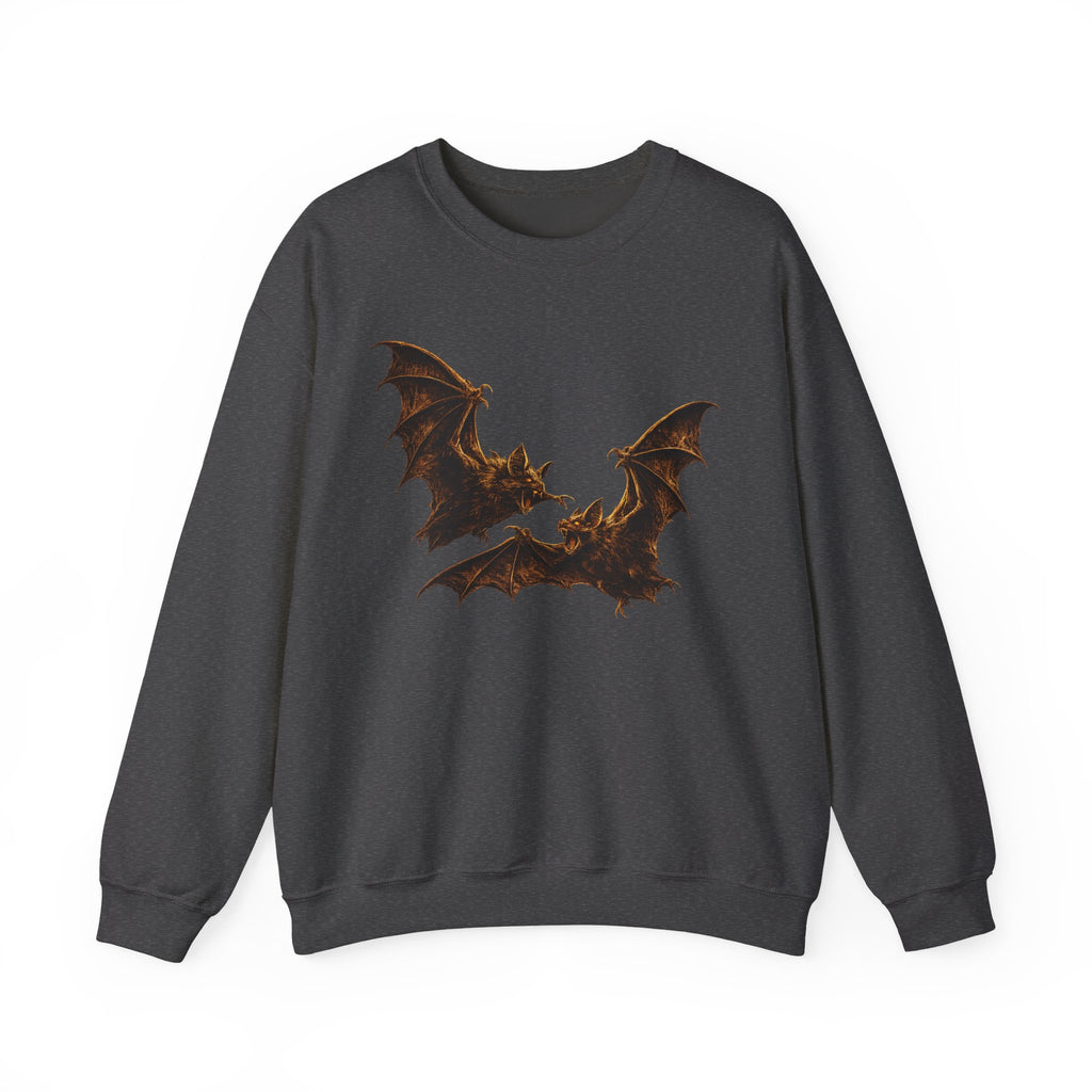 Bat Flight Crewneck Sweatshirt – Bat Battle Goth-holloween Graphic