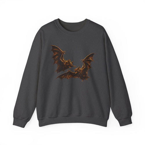 Bat Flight Crewneck Sweatshirt – Bat Battle Goth-holloween Graphic