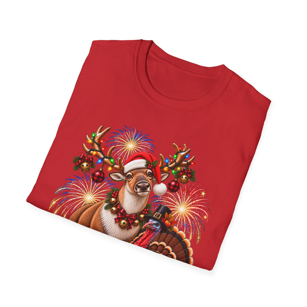 Four Holidays One Shirt - Dear Turkey, Halloween & Christmas Holiday Shirt