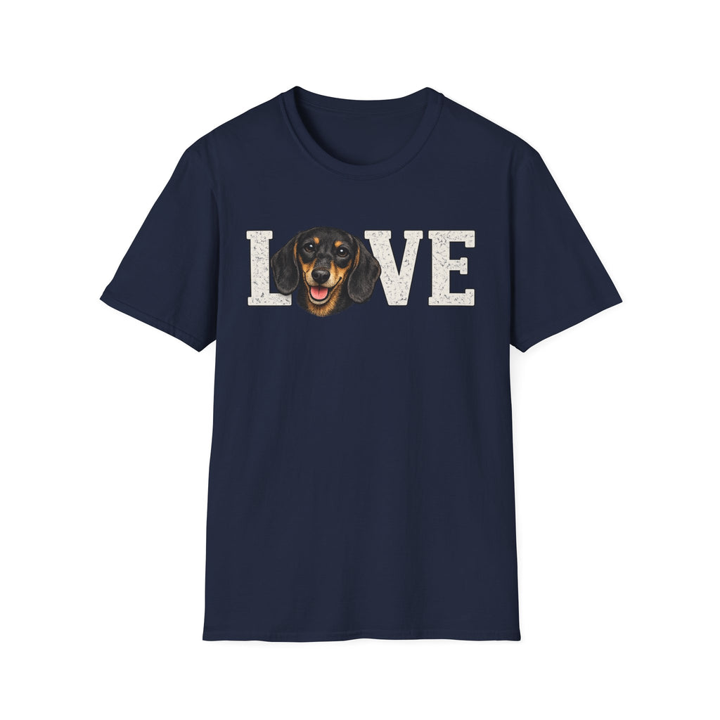 Dachshund LOVE T-Shirt — Cute Wiener Dog Graphic Tee for Dog Lovers
