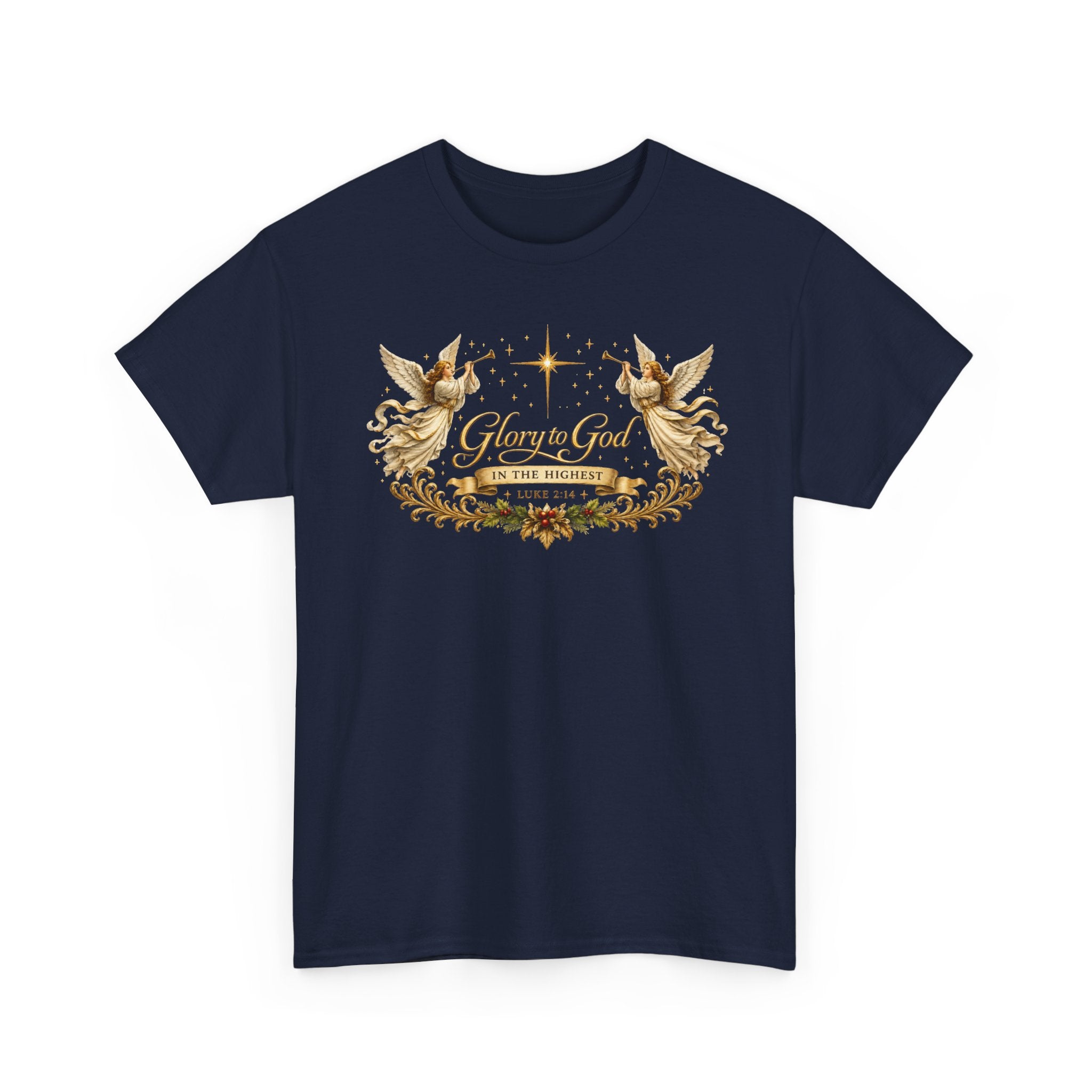 Glory to God Tee — Vintage Angel Christmas Gospel T-Shirt