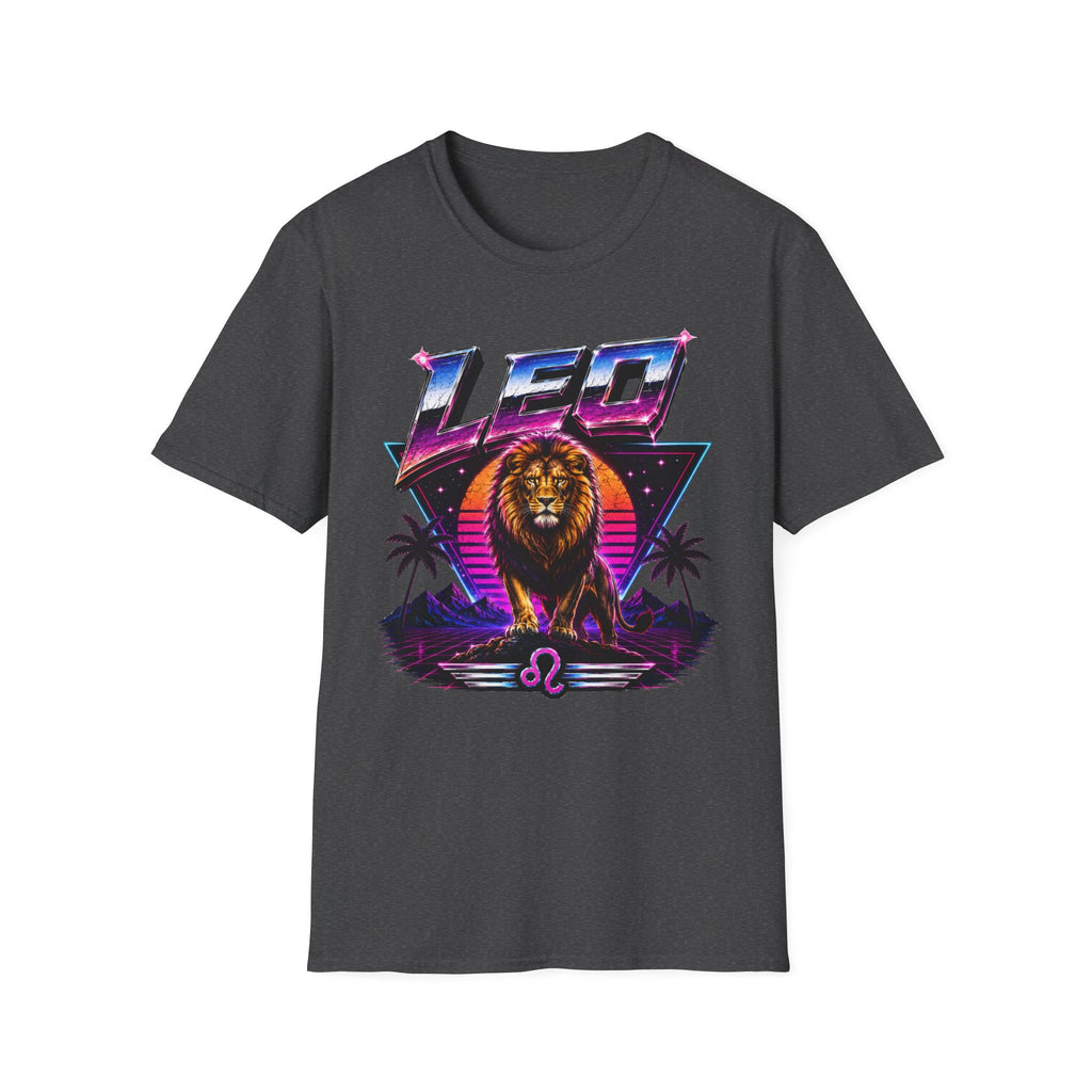 Leo Zodiac T-Shirt — Retro 80s Lion Astrology Tee