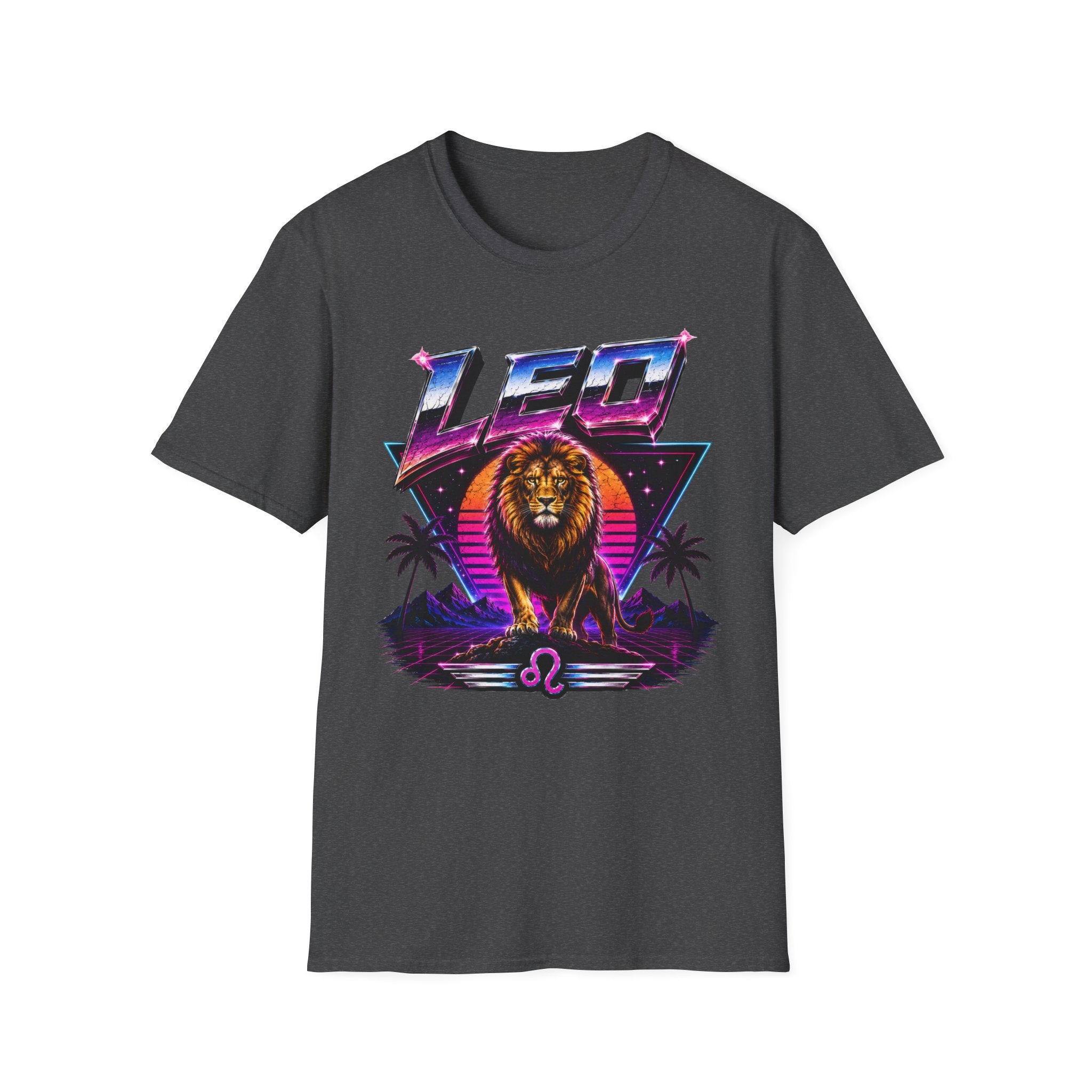 Leo Zodiac T-Shirt — Retro 80s Lion Astrology Tee