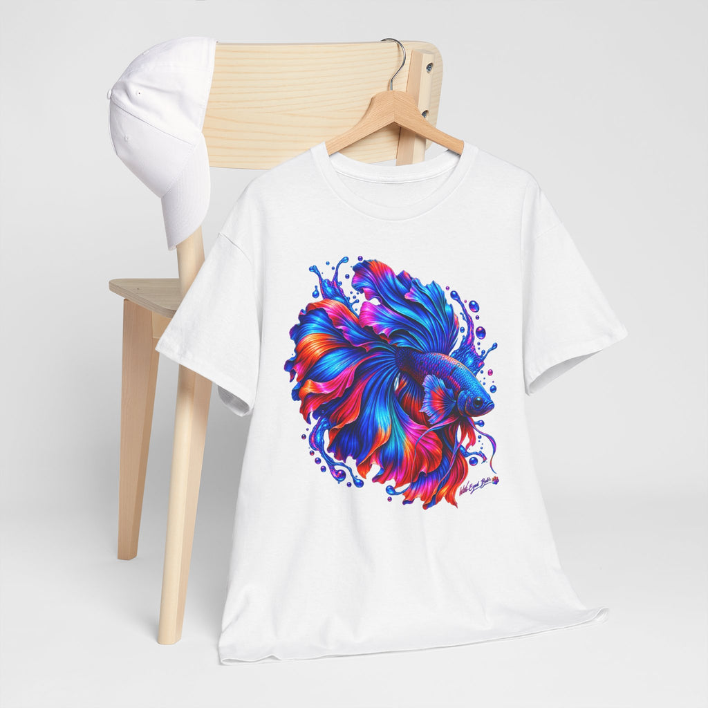 Betta Fish Art Tee — Vibrant Colorful Aquarium Fish Graphic T-Shirt