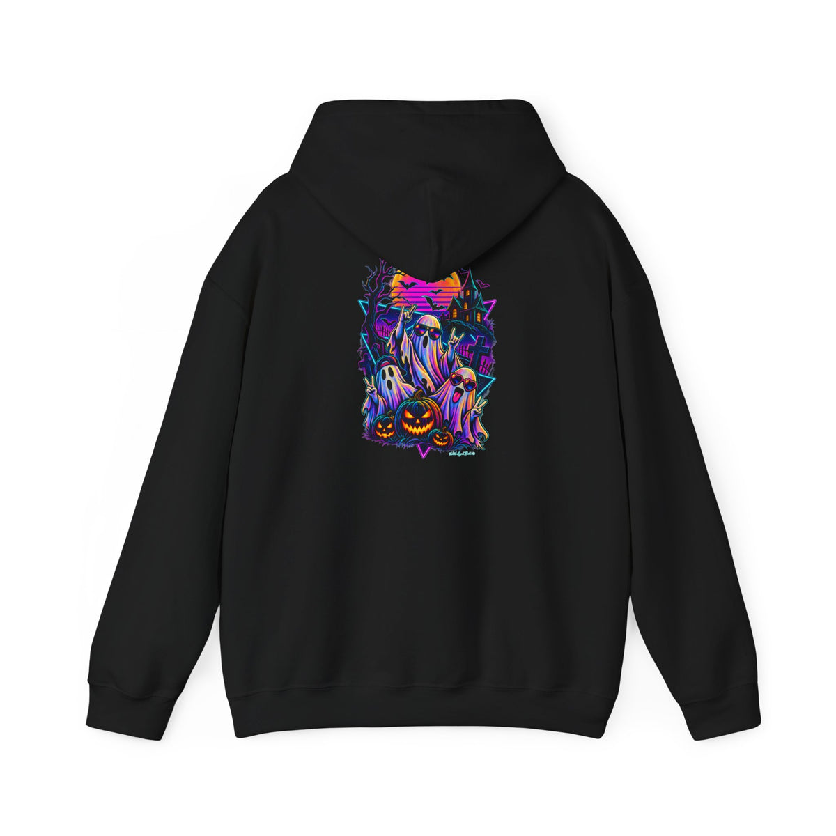 Halloween Ghosts Hoodie — Neon Haunted Night Pumpkin Sweater