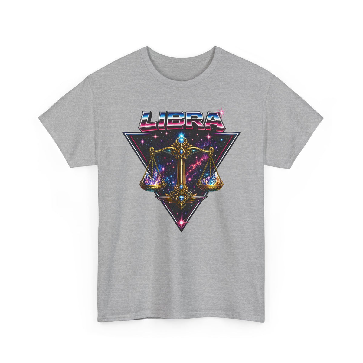 Libra Zodiac T‑Shirt — Retro Cosmic Scales Astrology Tee