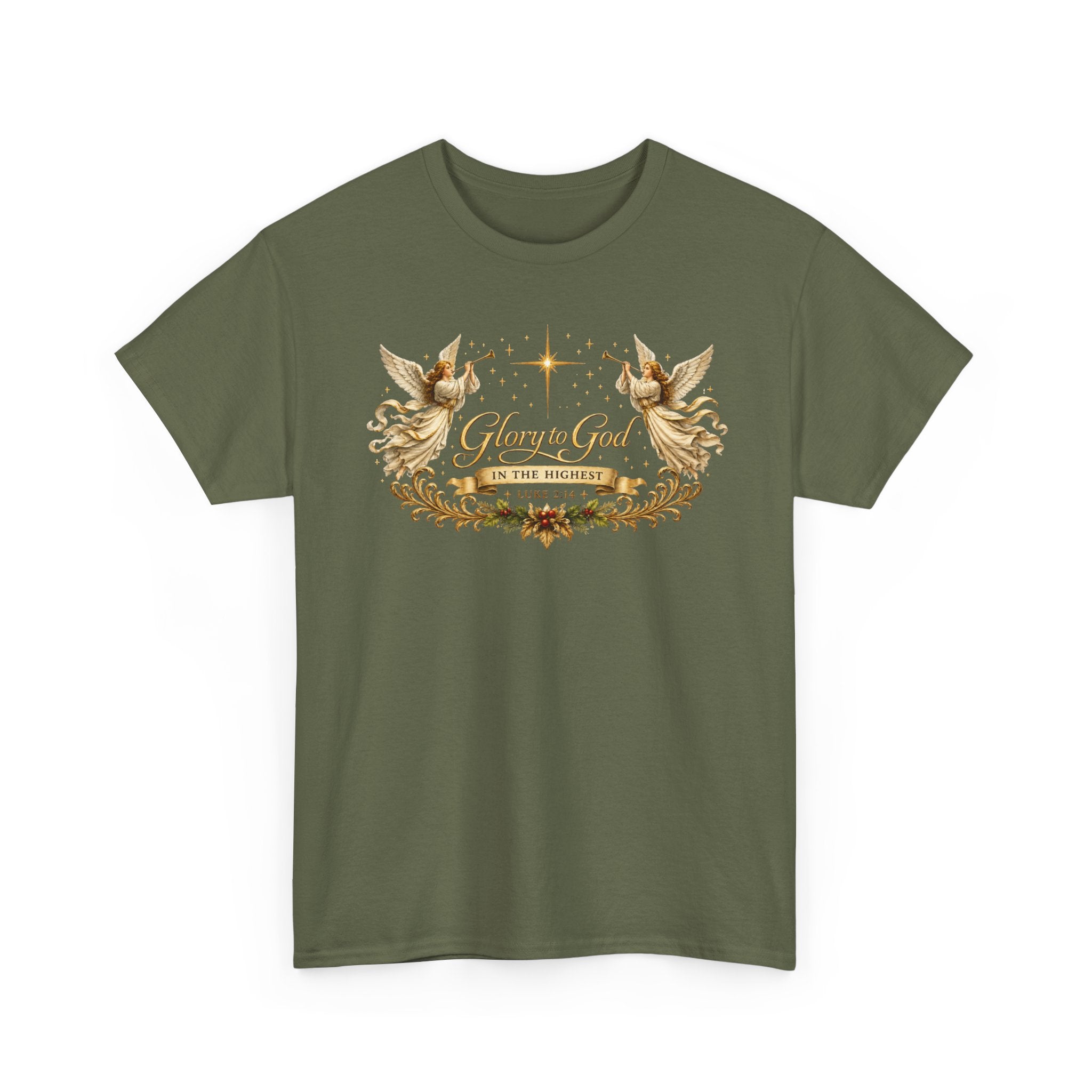 Glory to God Tee — Vintage Angel Christmas Gospel T-Shirt