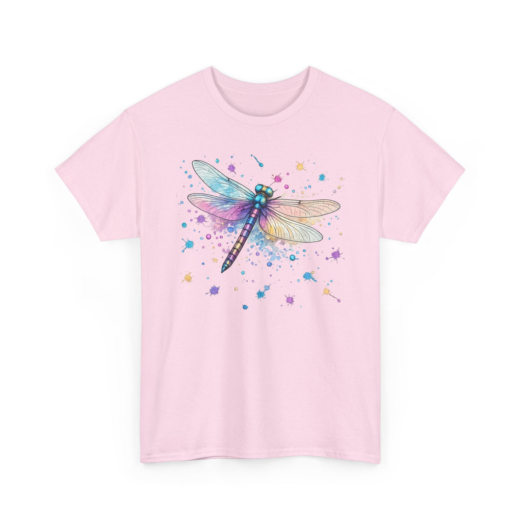 Dragonfly Watercolor T-Shirt — Pastel Splatter Nature Tee