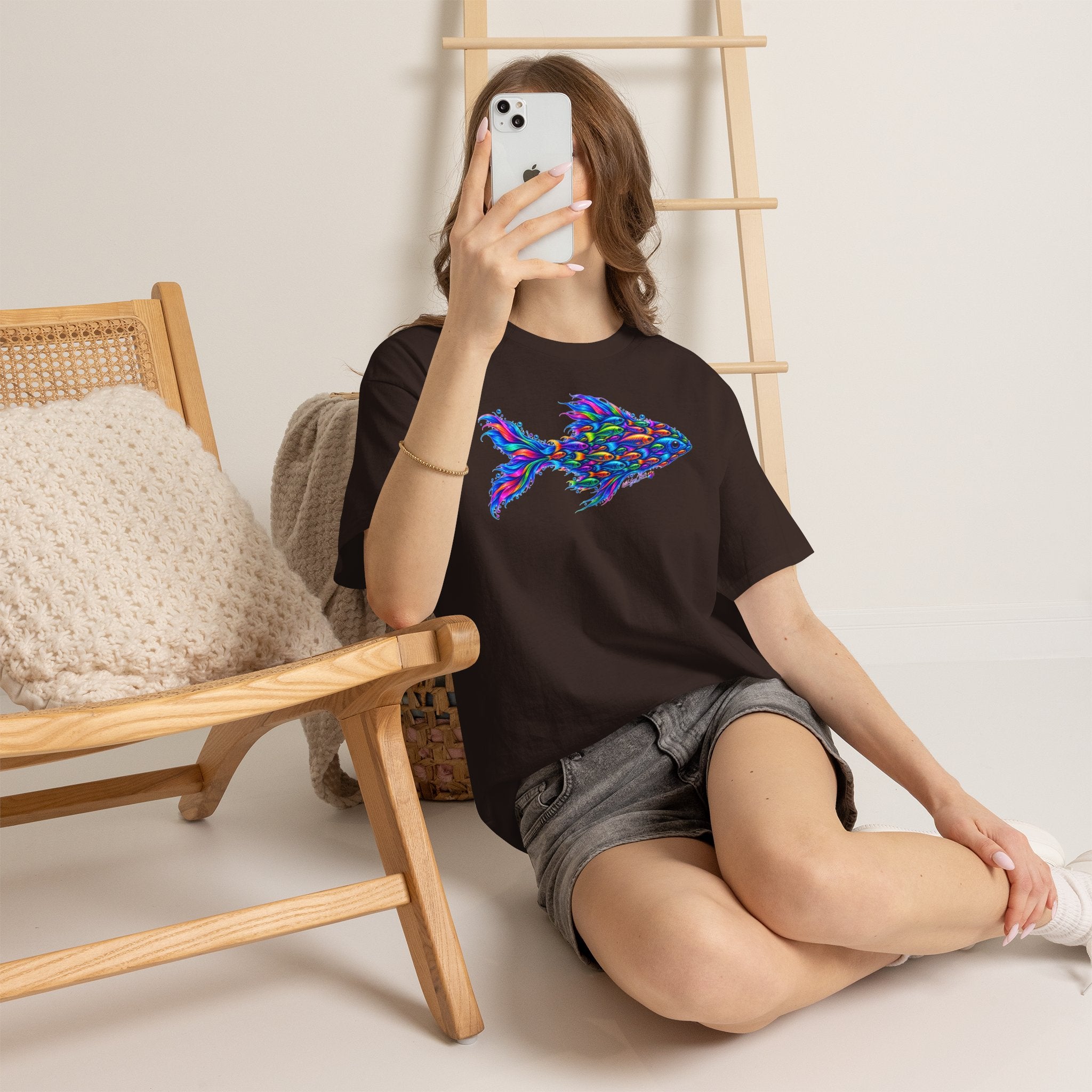 Colorful Fish Graphic Tee — Vibrant Ocean Art T-Shirt