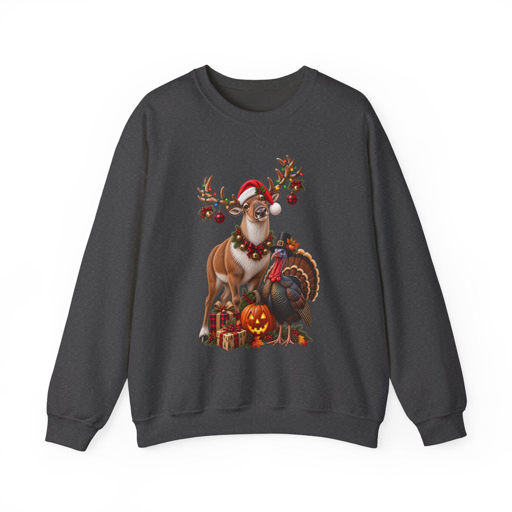 Holiday Mash-up Sweatshirt — Christmas Thanksgiving Halloween Funny