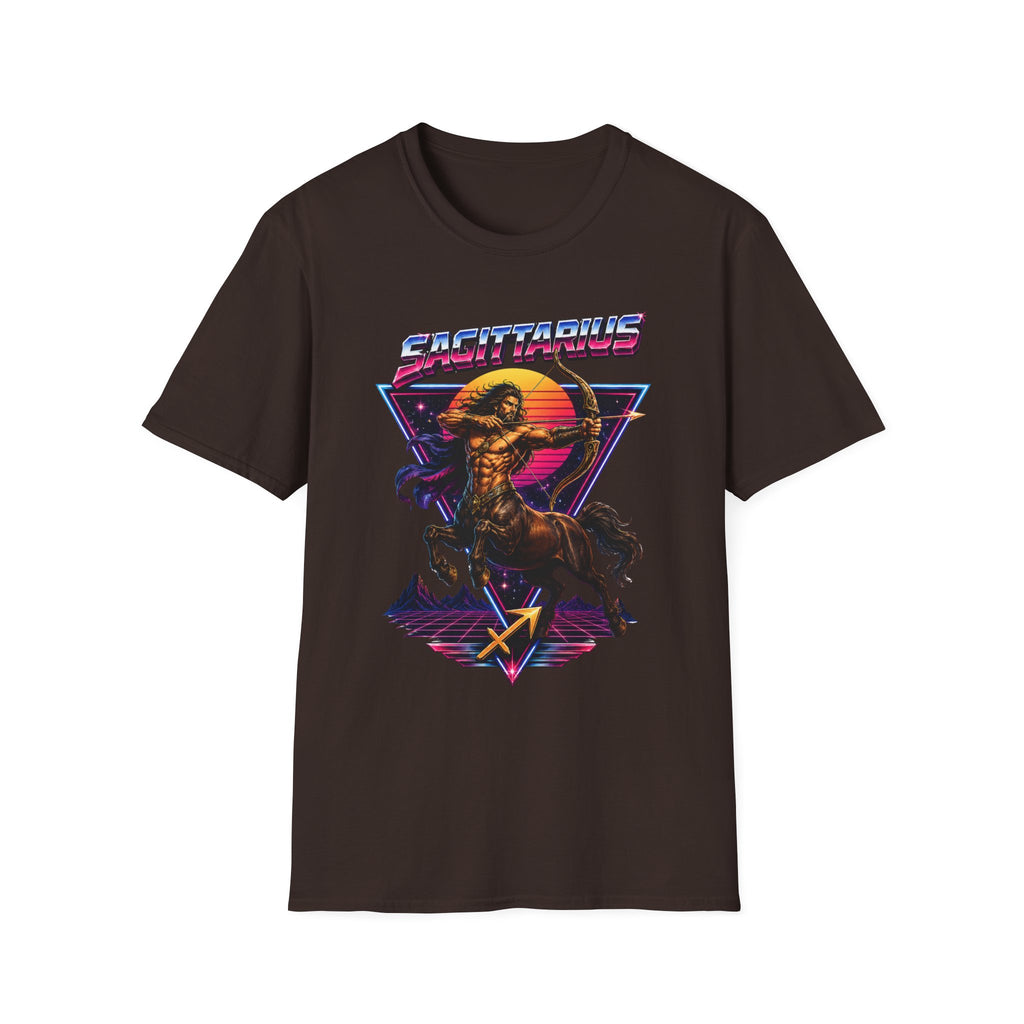 Sagittarius Archer T-Shirt — Retro Neon Zodiac Tee