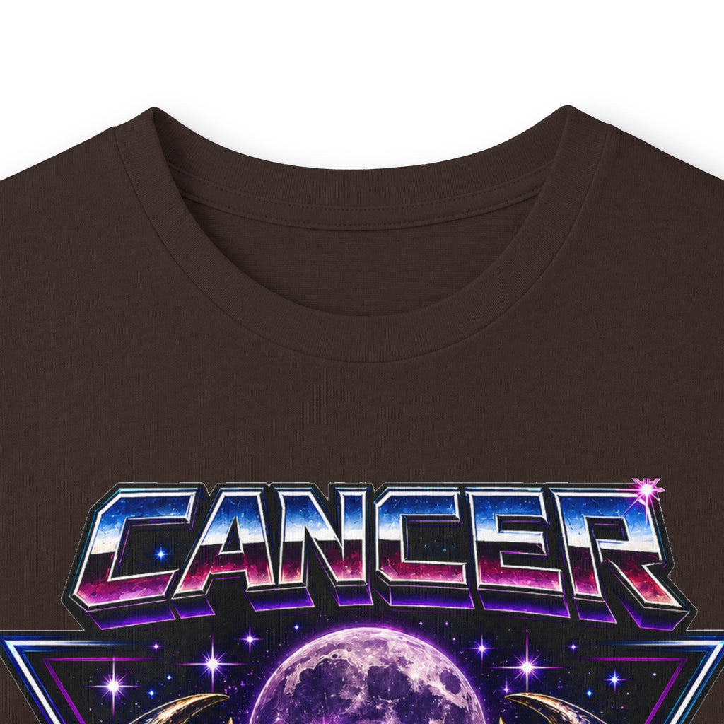Cosmic Cancer Zodiac Crab Long Sleeve Tee — Retro Space Graphic "Cancer" Zodiac Shirt