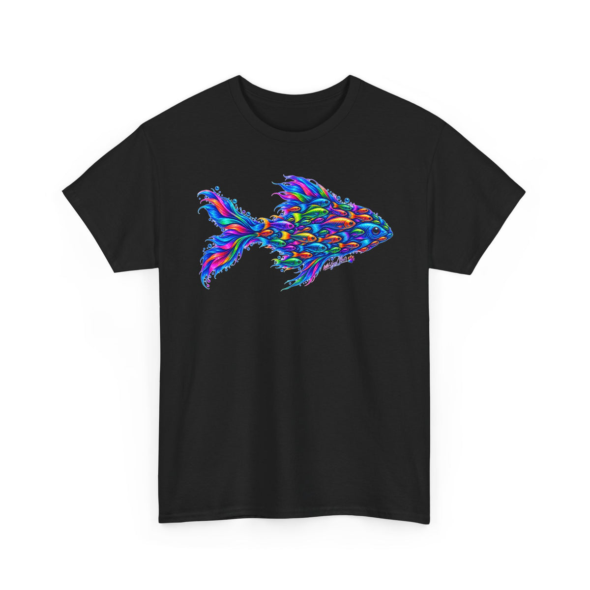Colorful Fish Graphic Tee — Vibrant Ocean Art T-Shirt