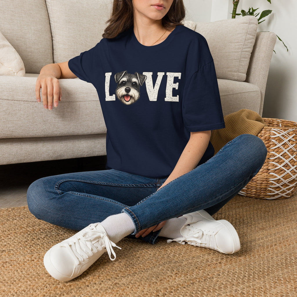 Love Schnauzer T-Shirt — Cute Dog Lover Tee