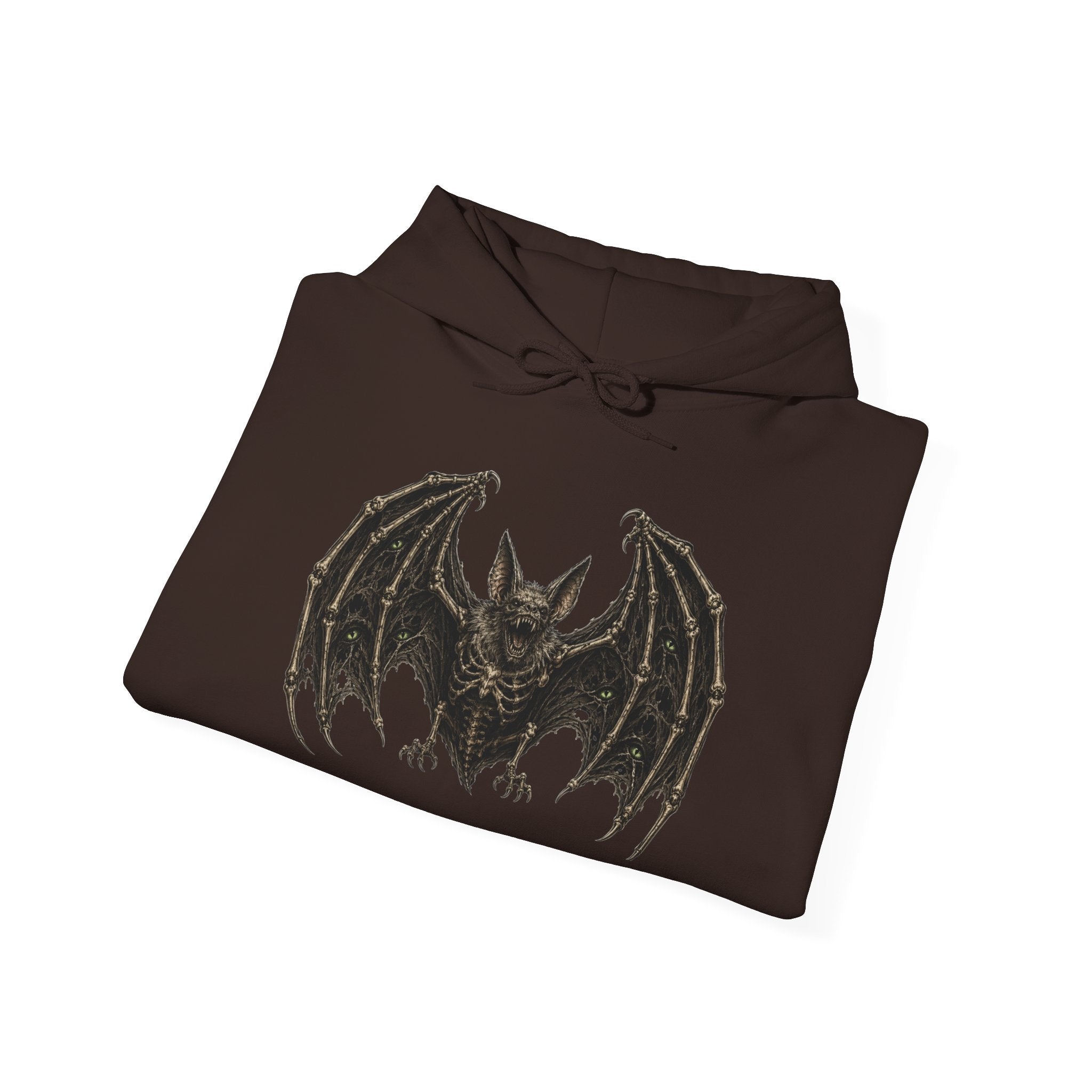 Gothic Bat Graphic Hoodie — Vintage Winged Bat Sweatshirt