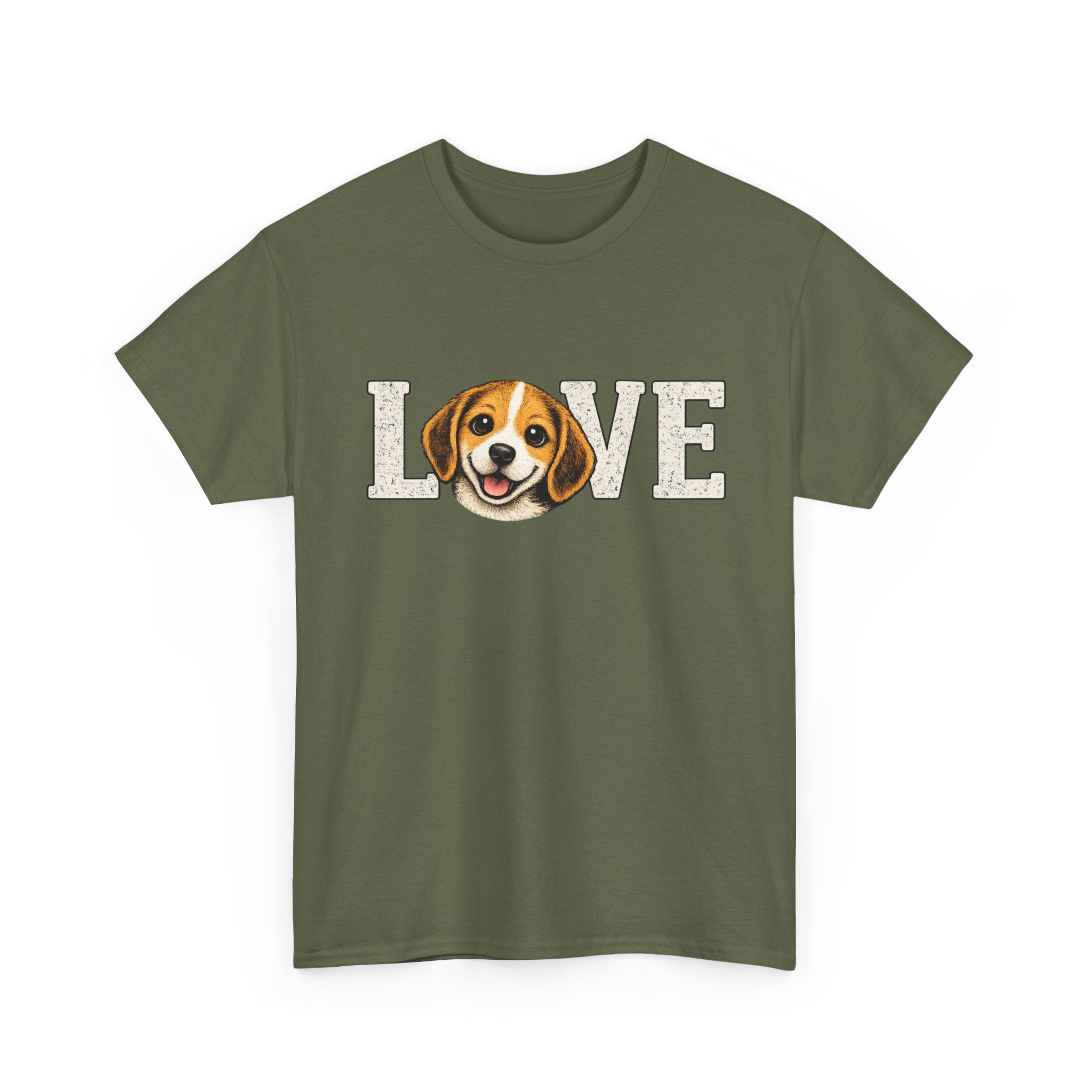 Beagle Love T-Shirt — Cute Dog Face "LOVE" Tee for Dog Lovers