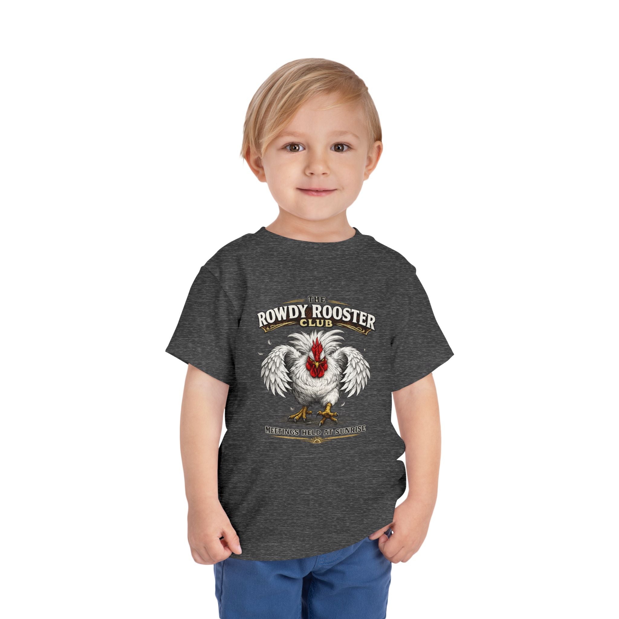 Rowdy Rooster Club Toddler Tee — Cute Rooster Graphic Shirt for Kids
