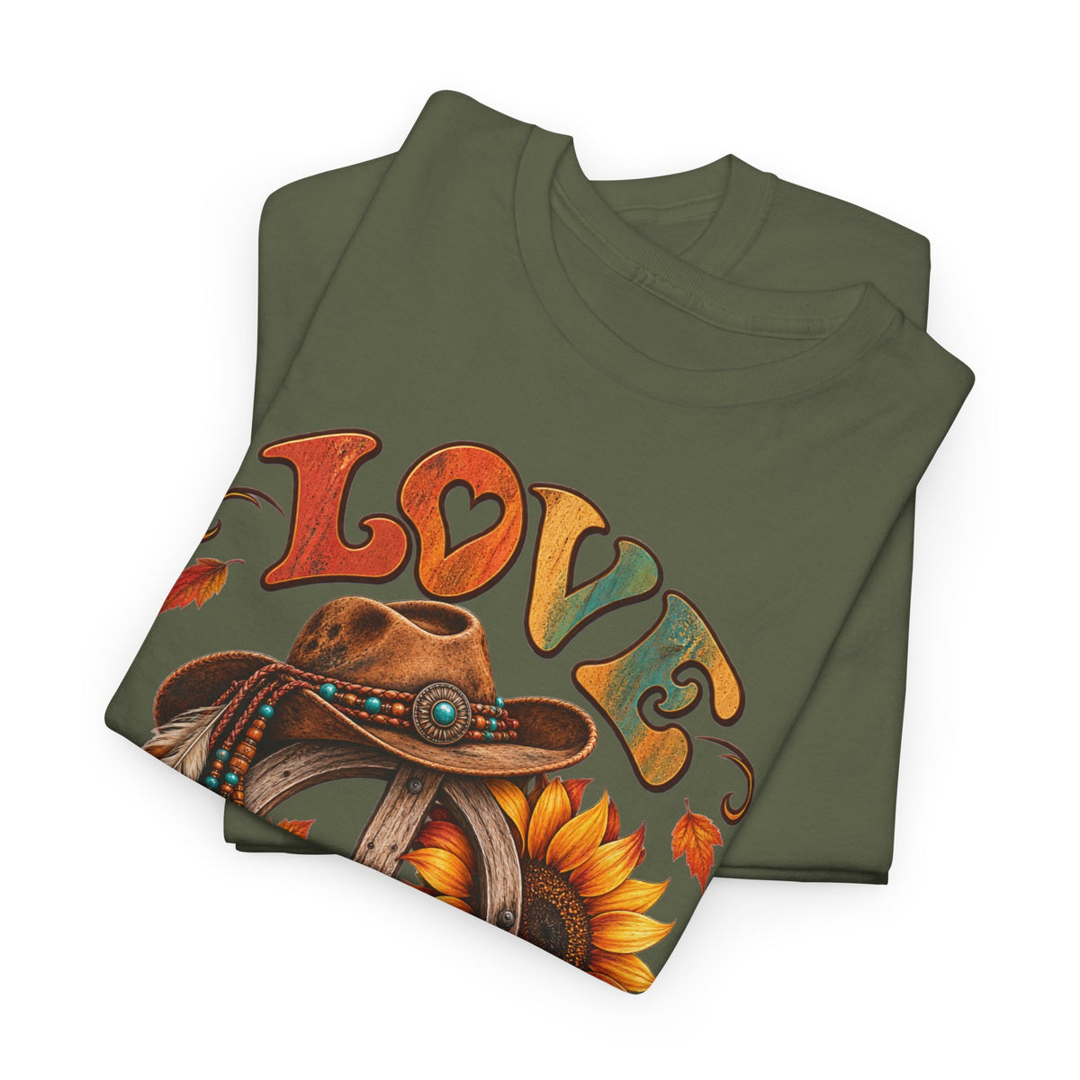 Love & Peace Retro Sunflower Boho Graphic Tee