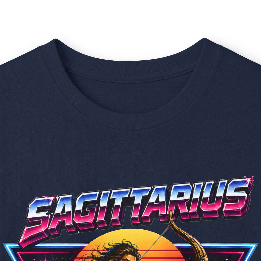 Retro Synthwave Centaur Long Sleeve Zodiac Tee
