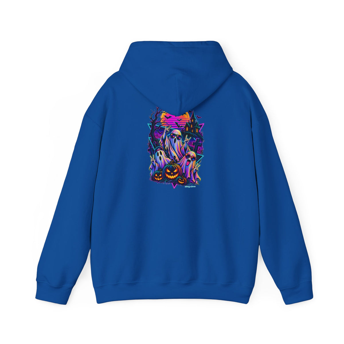 Halloween Ghosts Hoodie — Neon Haunted Night Pumpkin Sweater