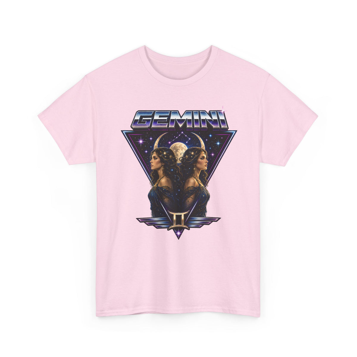 Gemini Zodiac Tee — Retro Twin Goddess Astrology T-Shirt
