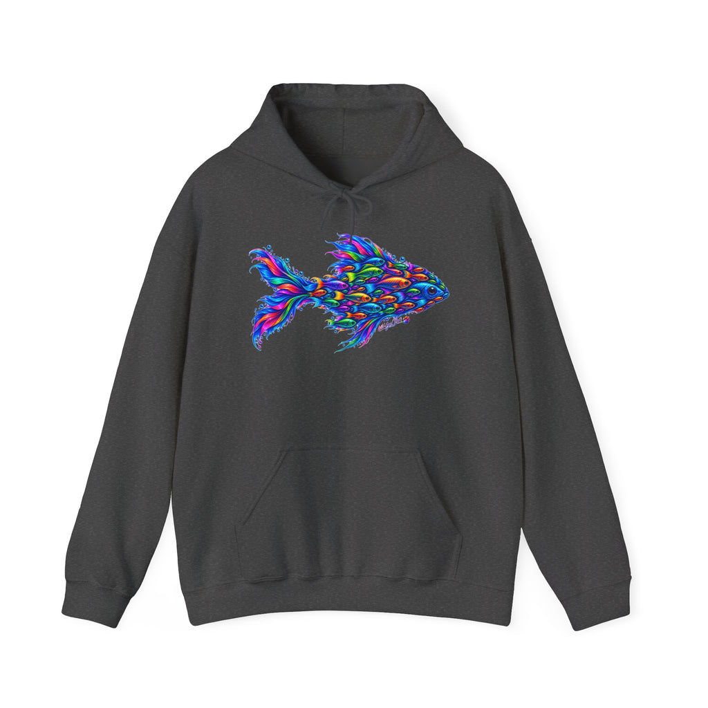 Fish Hoodie — Colorful Abstract Fish Graphic Pullover