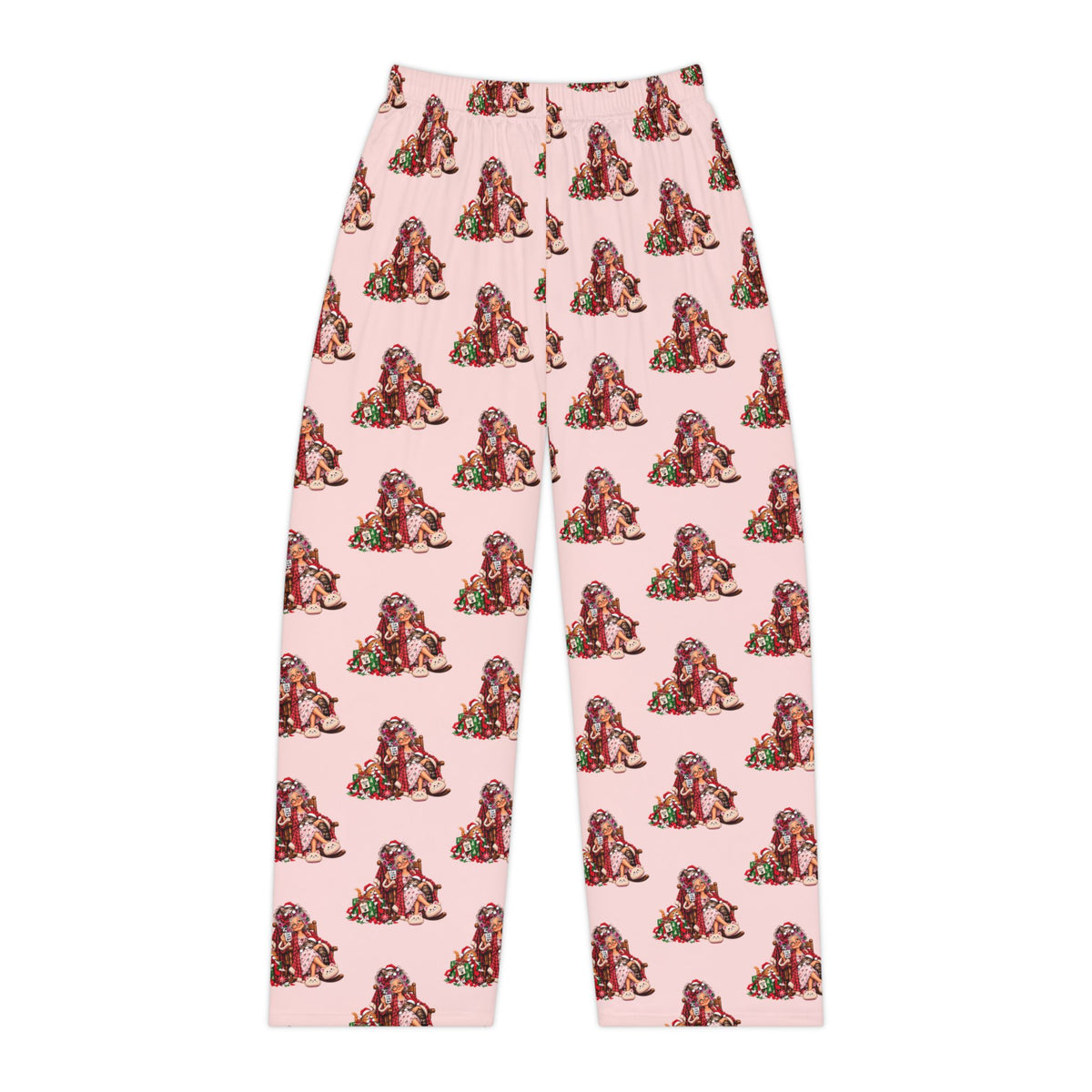 Cat Lady Christmas Pajama Pants – Women’s Pink All-Over Print Loungewear