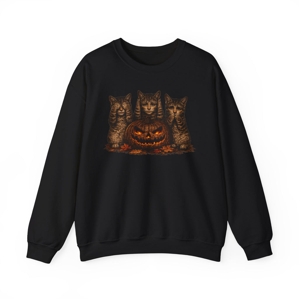 Halloween Cat Pumpkin Crewneck Sweatshirt